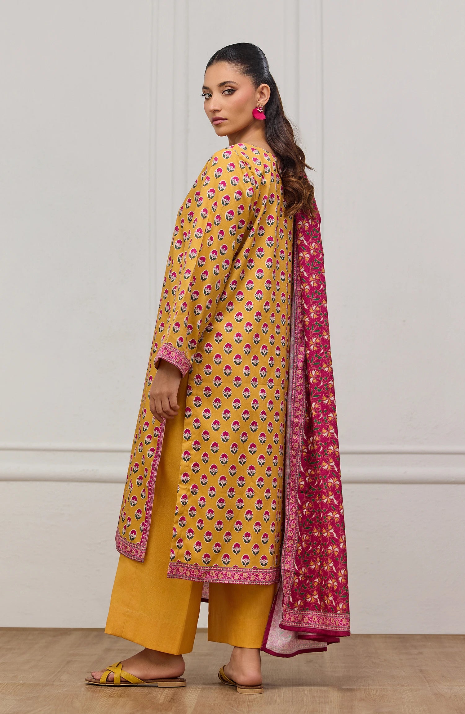 Unstitched | 3 Piece | Printed | Cottel Lawn Shirt | OTL-20566/U OCHRE