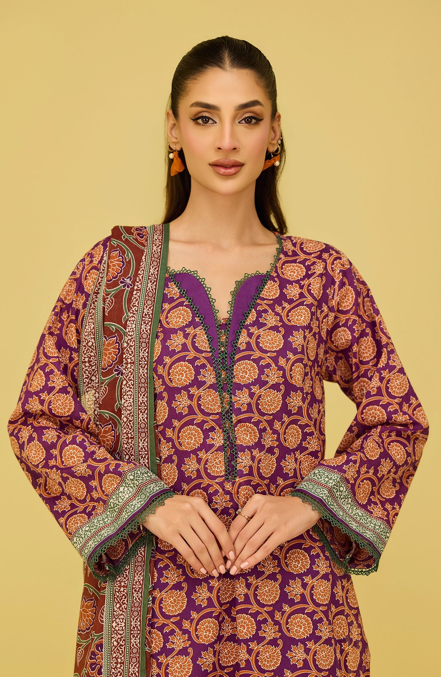Stitched | 3 Piece | Printed | Lawn Shirt | OTL-20996/S PURPLE | HENRY