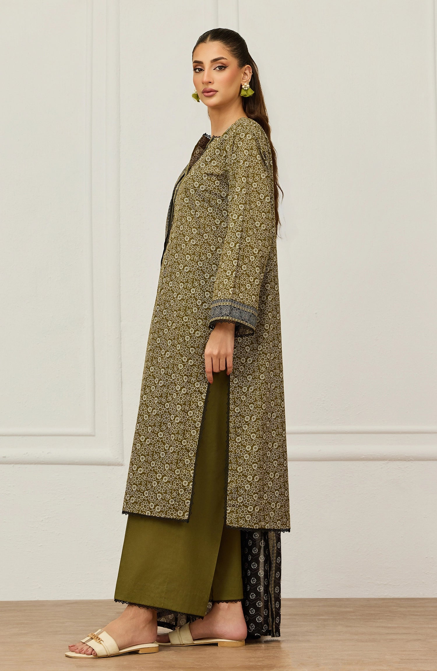 Stitched | 3 Piece | Printed | Lawn Shirt | OTL-20026/S GREEN