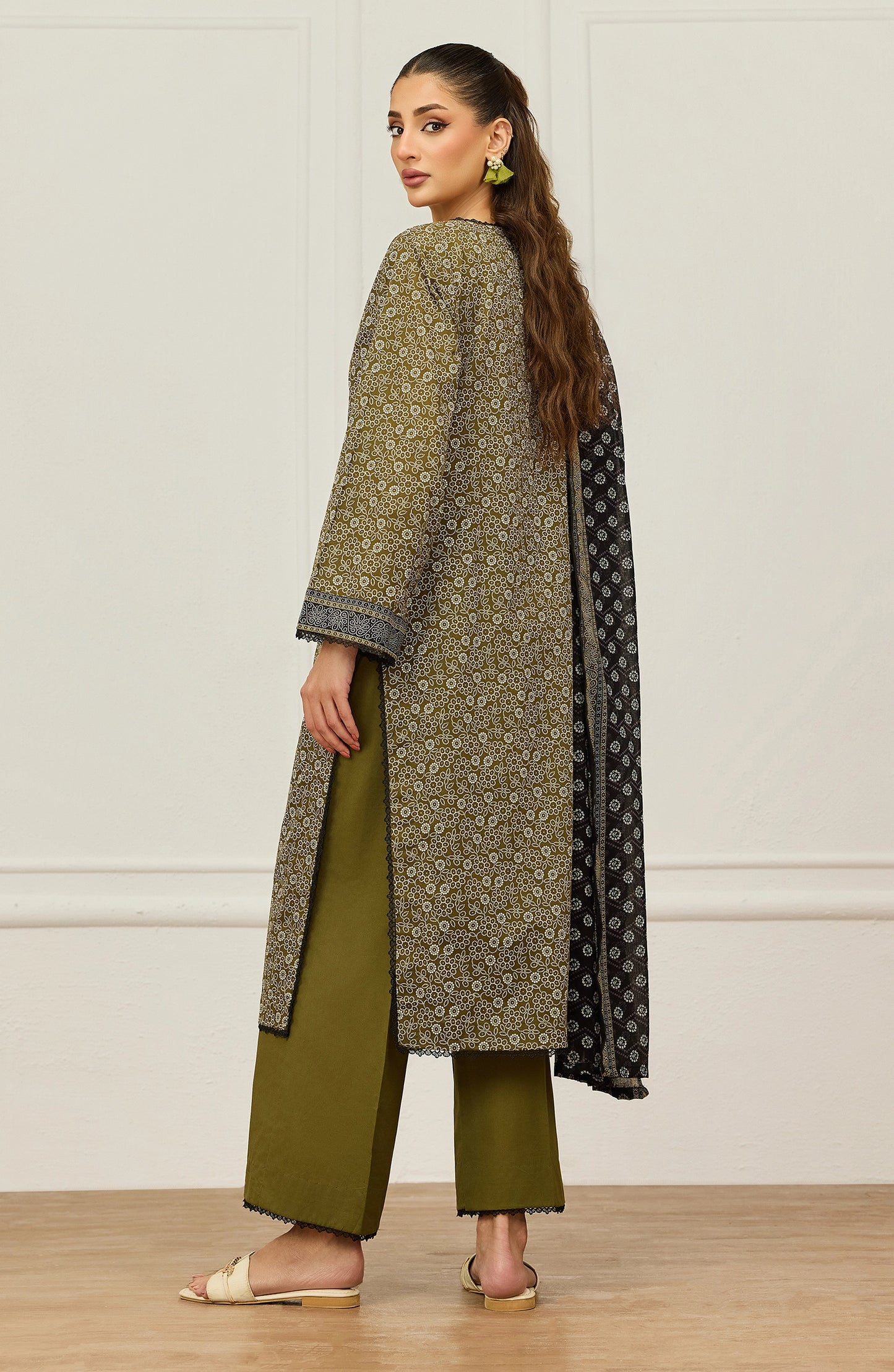 Stitched | 3 Piece | Printed | Lawn Shirt | OTL-20026/S GREEN