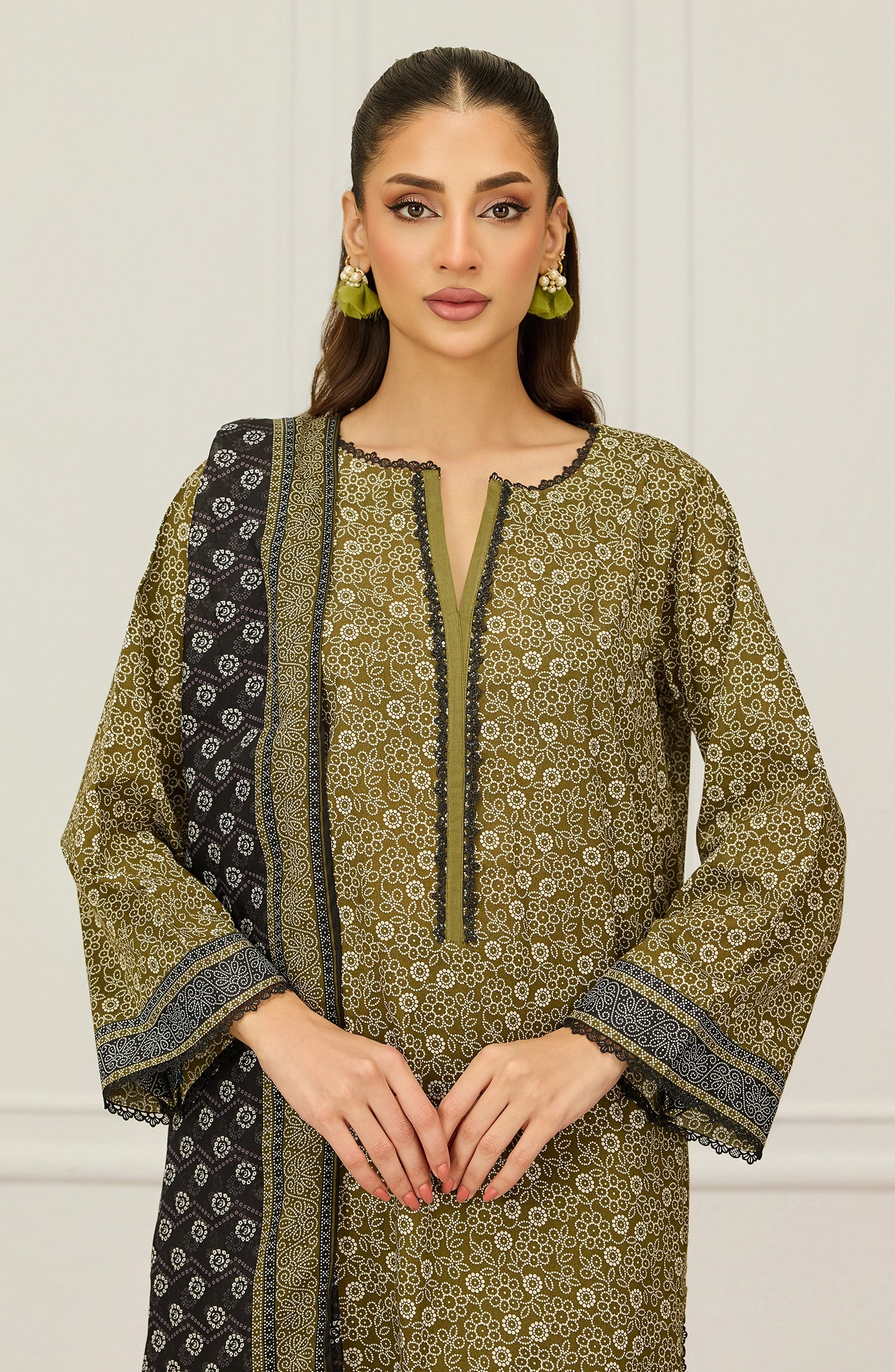 Stitched | 3 Piece | Printed | Lawn Shirt | OTL-20026/S GREEN