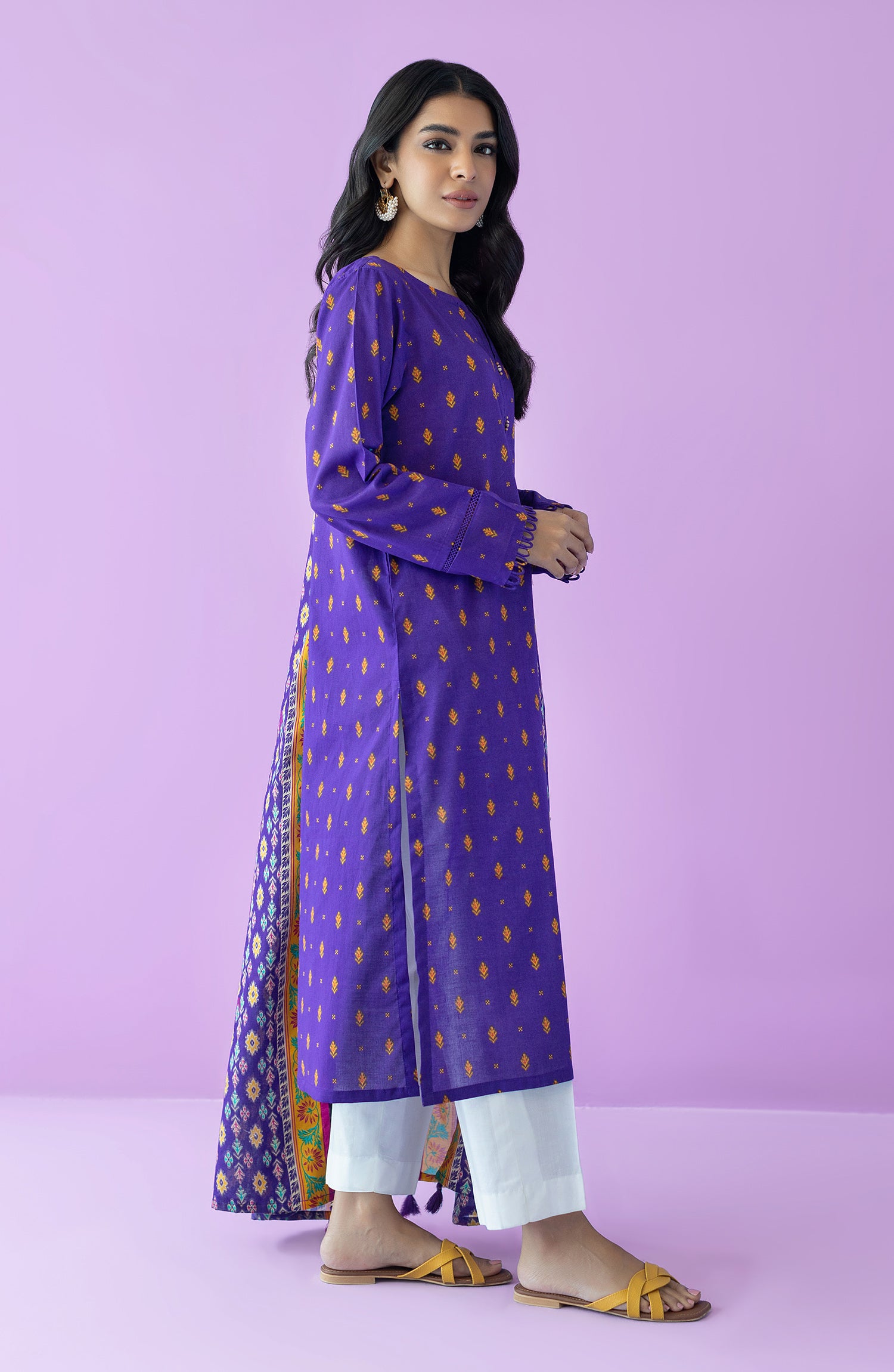 Unstitched | 3 Piece | Printed | Lawn Shirt | OTL-25-535/U PURPLE