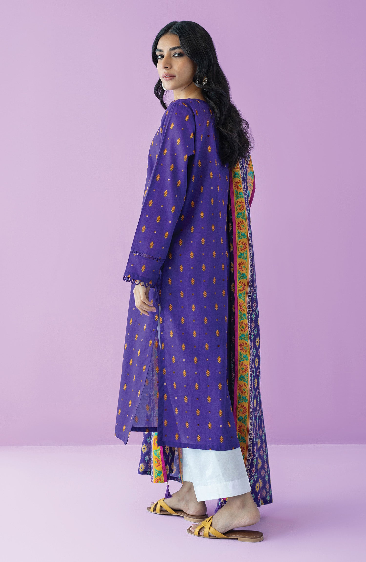 Unstitched | 3 Piece | Printed | Lawn Shirt | OTL-25-535/U PURPLE