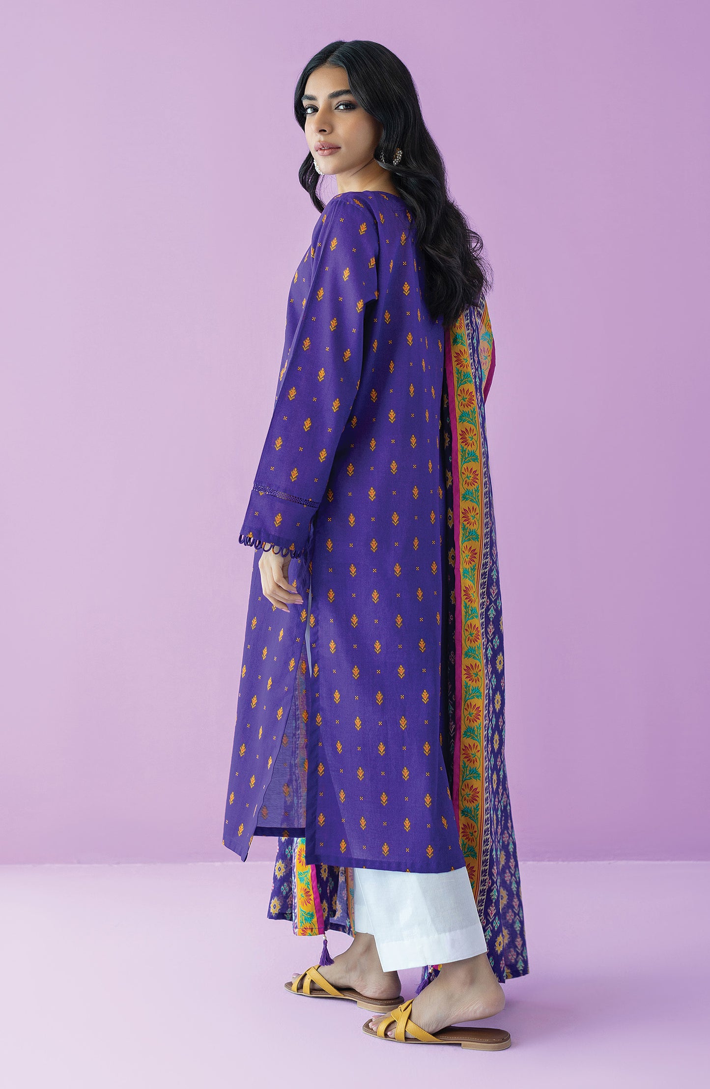 Unstitched | 3 Piece | Printed | Lawn Shirt | OTL-25-535/U PURPLE