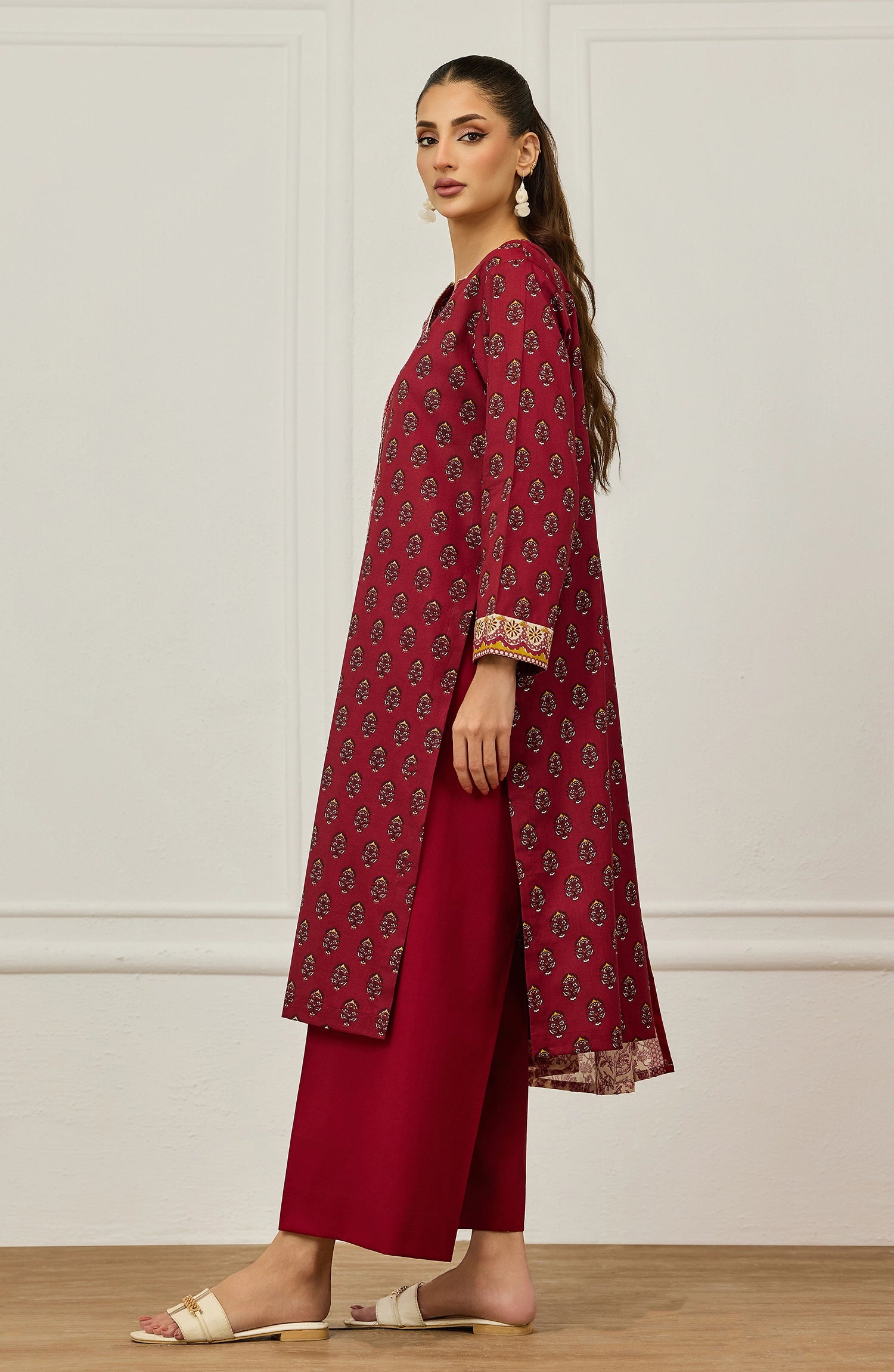 Unstitched | 3 Piece | Printed | Lawn Shirt | OTL-20855/U MAGENTA