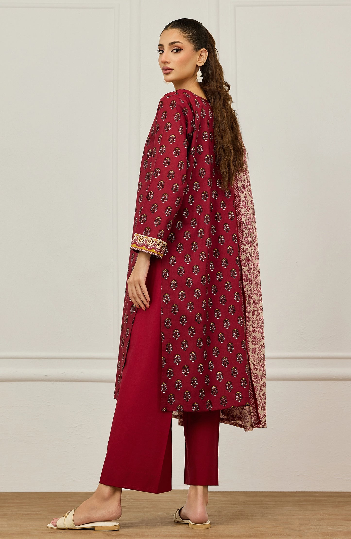 Unstitched | 3 Piece | Printed | Lawn Shirt | OTL-20855/U MAGENTA