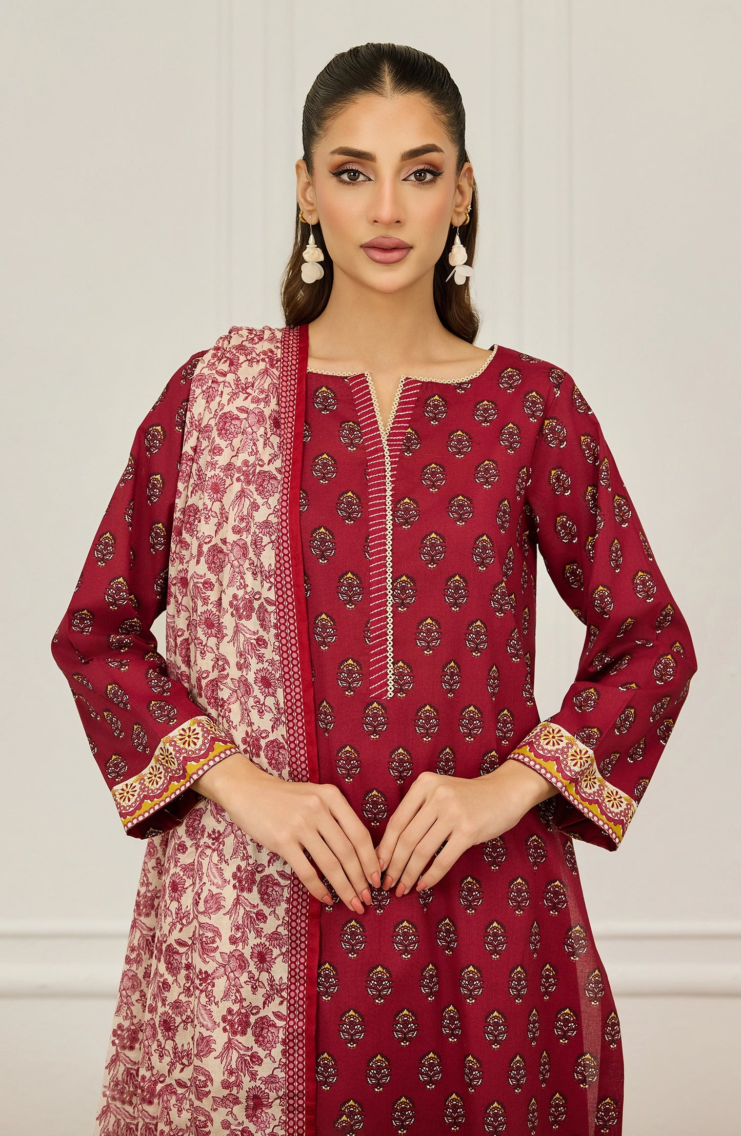 Unstitched | 3 Piece | Printed | Lawn Shirt | OTL-20855/U MAGENTA