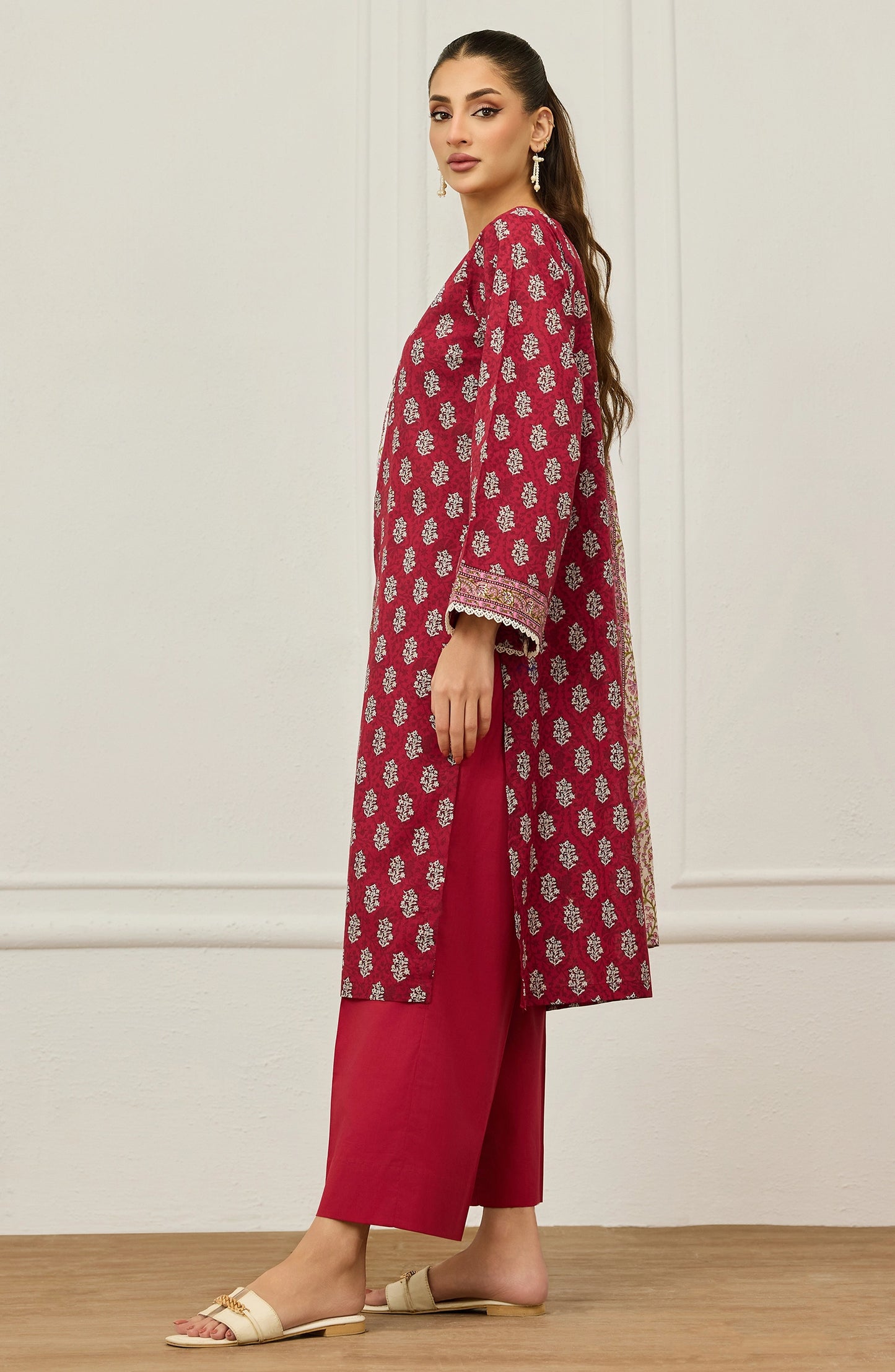 Stitched | 3 Piece | Printed | Lawn Shirt | OTL-20655/S RED