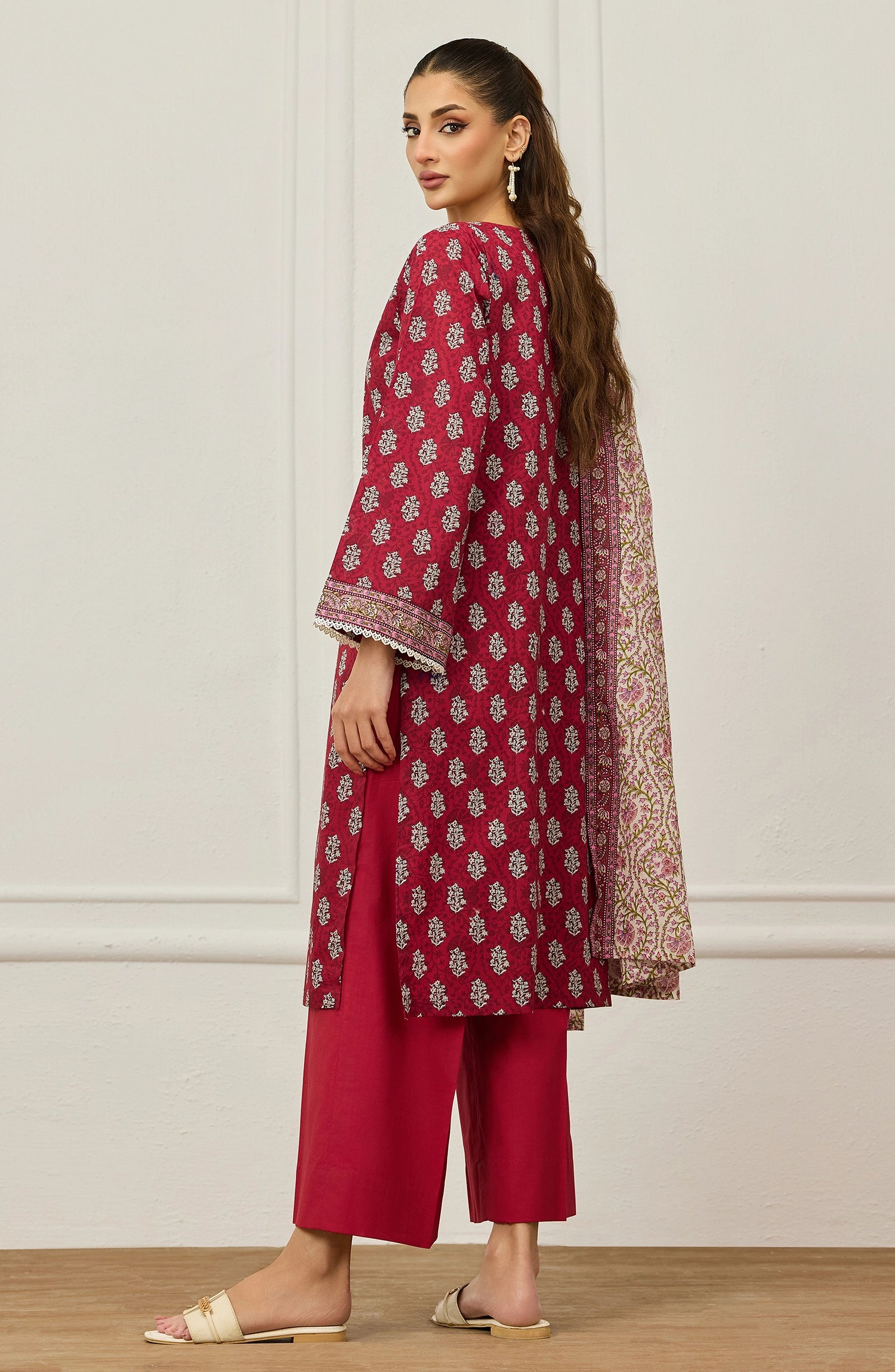 Stitched | 3 Piece | Printed | Lawn Shirt | OTL-20655/S RED