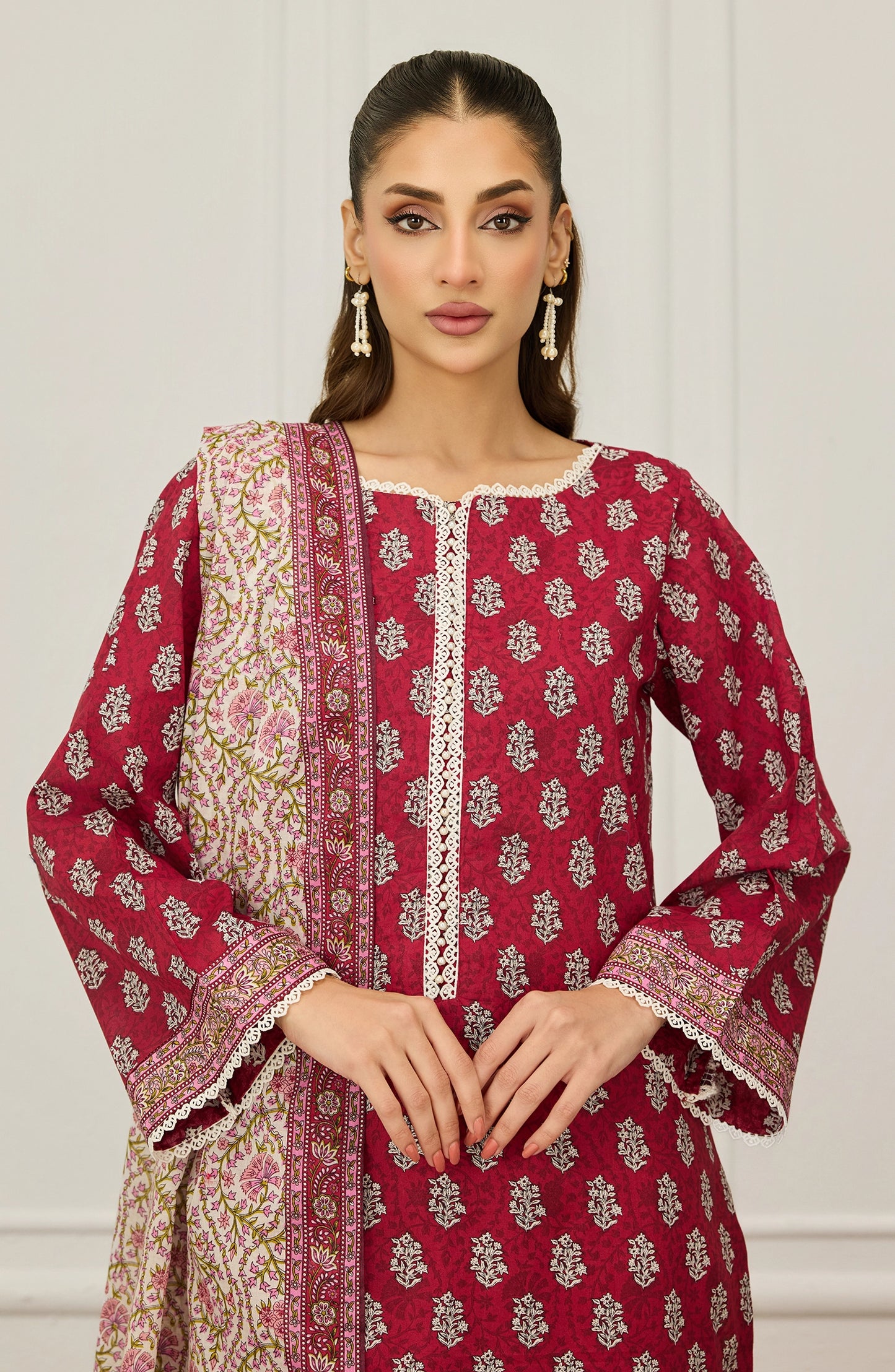 Stitched | 3 Piece | Printed | Lawn Shirt | OTL-20655/S RED