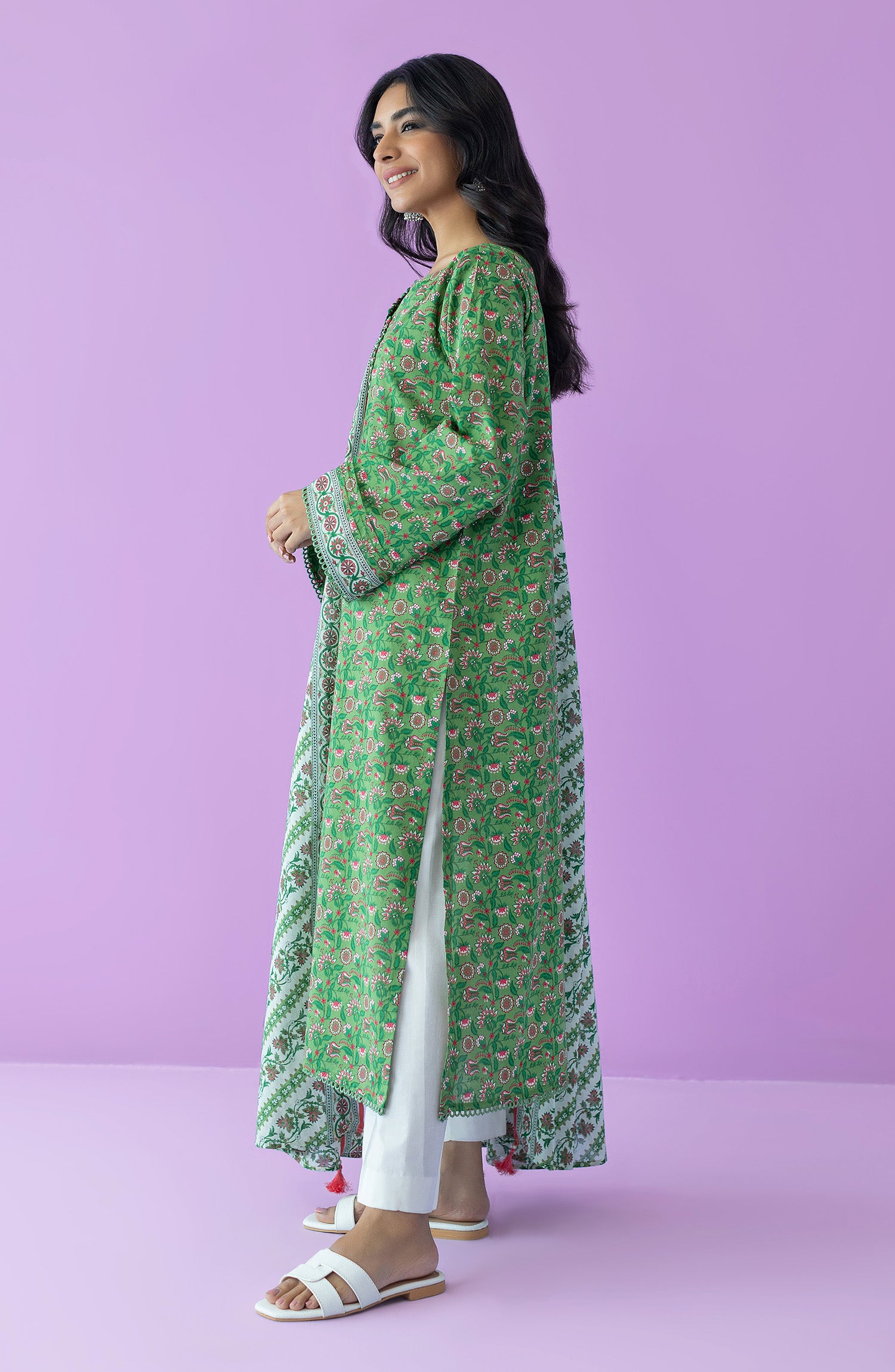 Unstitched | 3 Piece | Printed | Lawn Shirt | OTL-25-542/U LIGHT GREEN