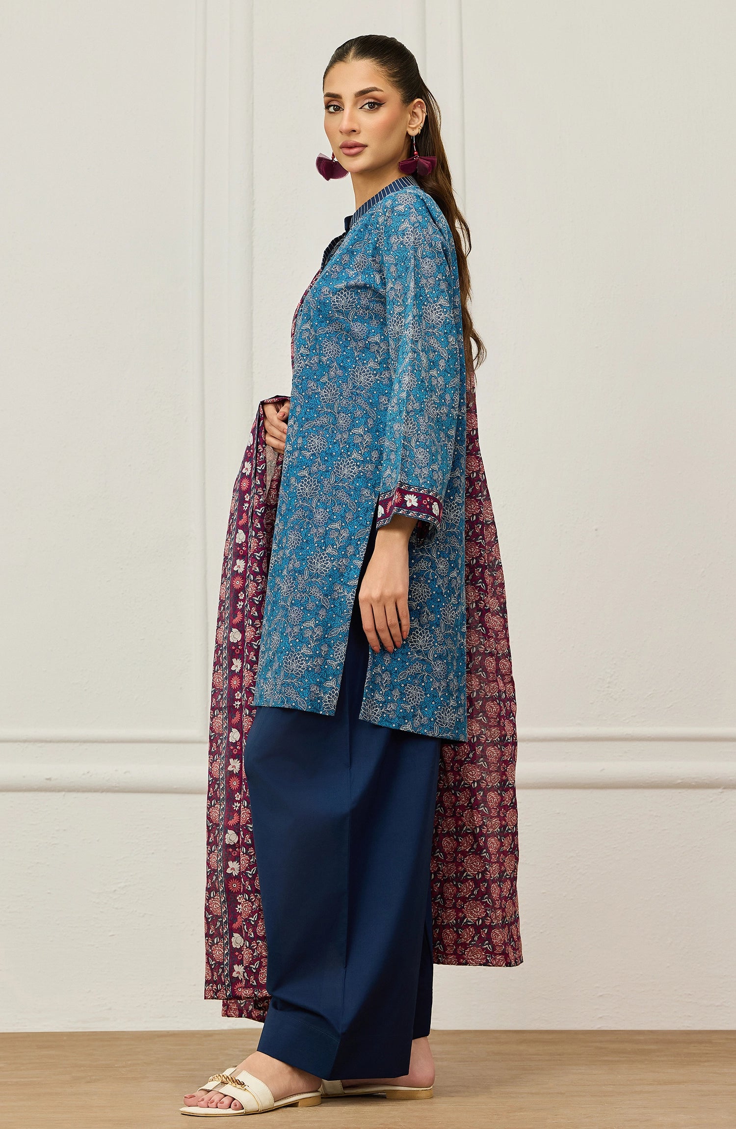Unstitched | 3 Piece | Printed | Lawn Shirt | OTL-20626/U BLUE