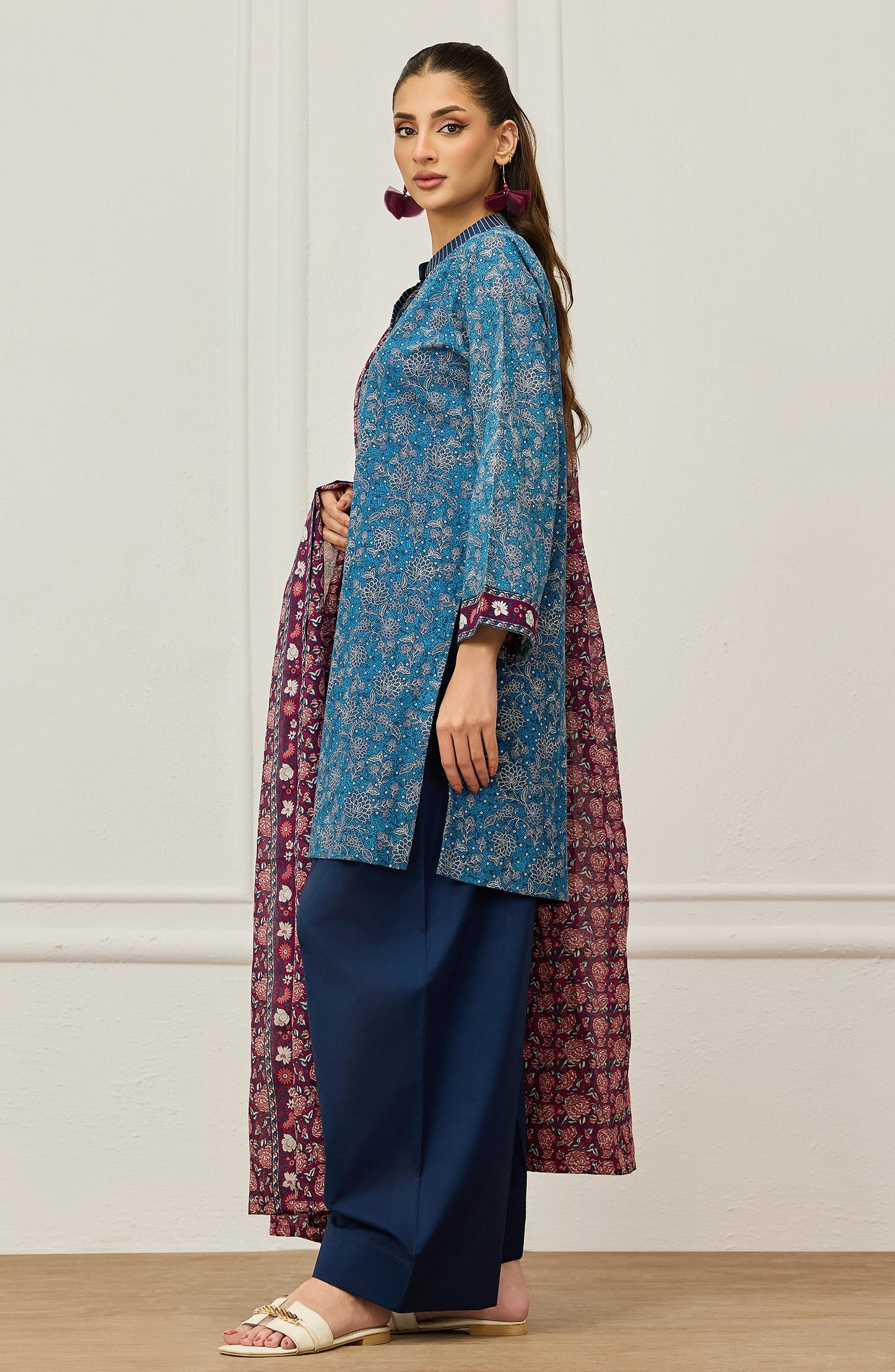 Stitched | 3 Piece | Printed | Lawn Shirt | OTL-20626/S BLUE