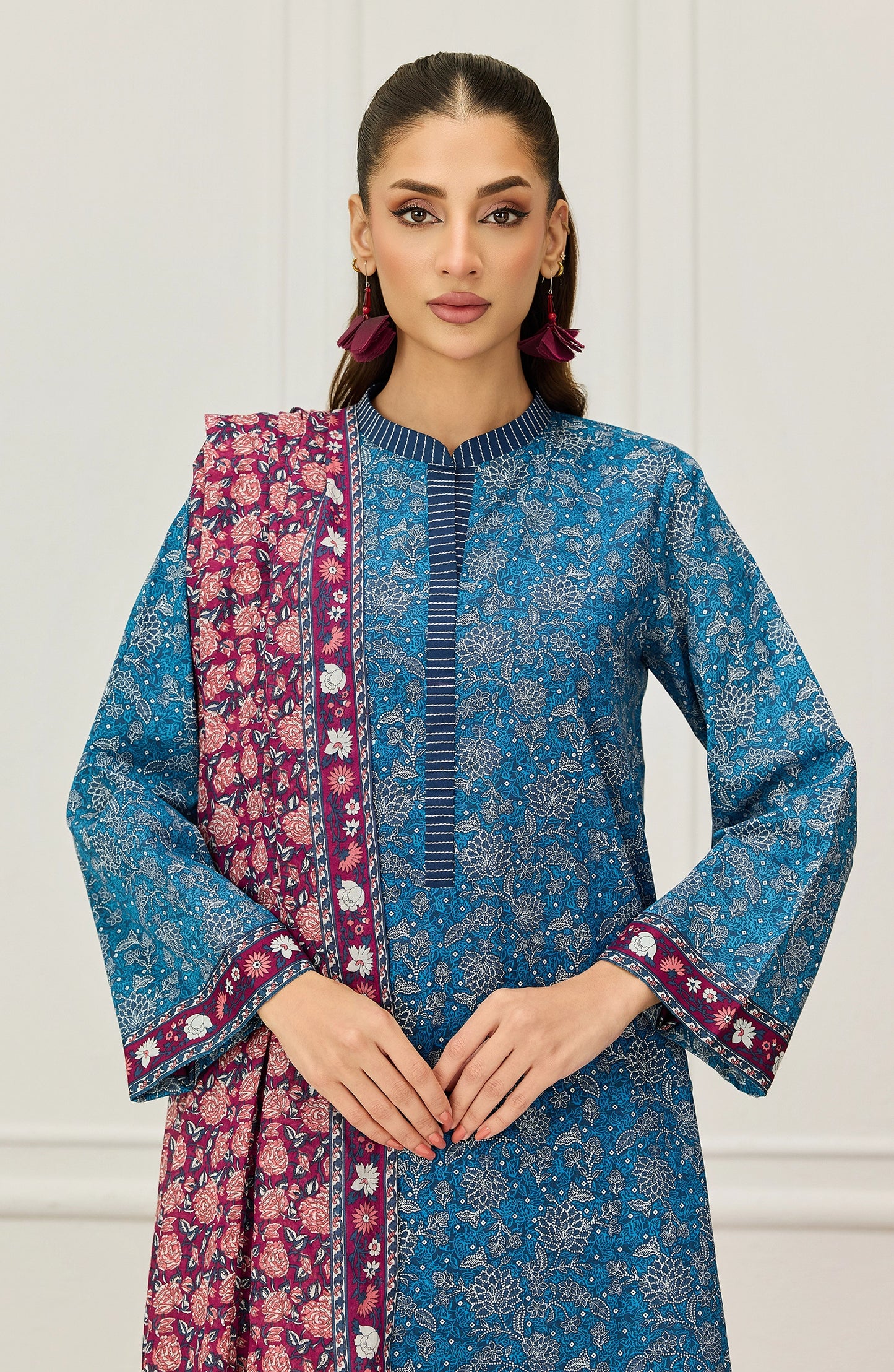 Stitched | 3 Piece | Printed | Lawn Shirt | OTL-20626/S BLUE