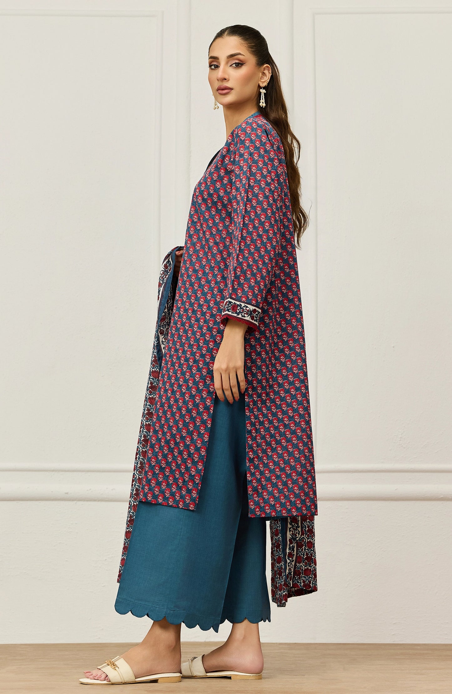Unstitched | 3 Piece | Printed | Lawn Shirt | OTL-20705/U TEAL