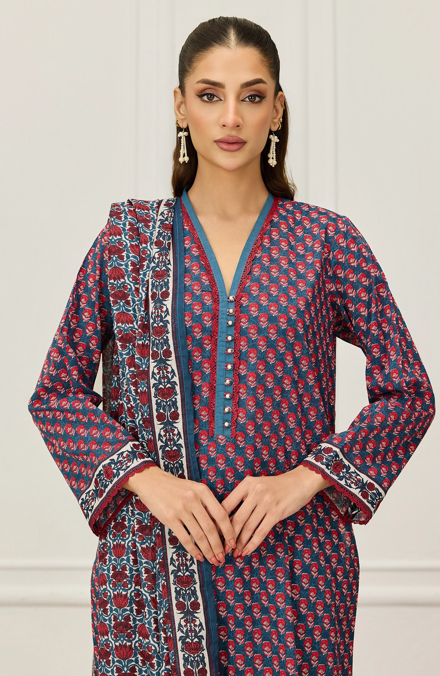 Unstitched | 3 Piece | Printed | Lawn Shirt | OTL-20705/U TEAL