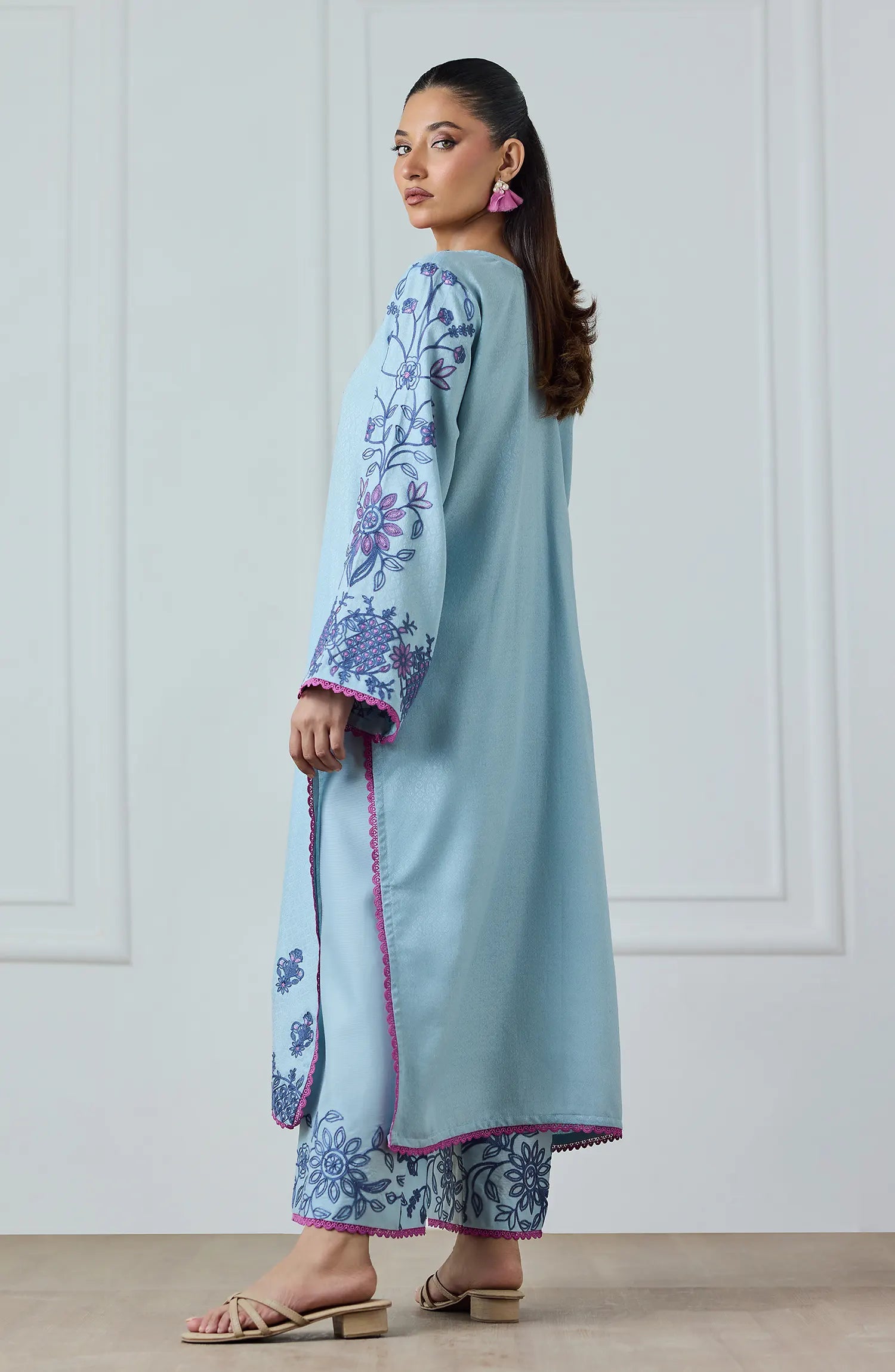 Stitched | 2 Piece | Embroidered | Poly Jacquard Shirt | WRFC25S-2014/S SKY BLUE