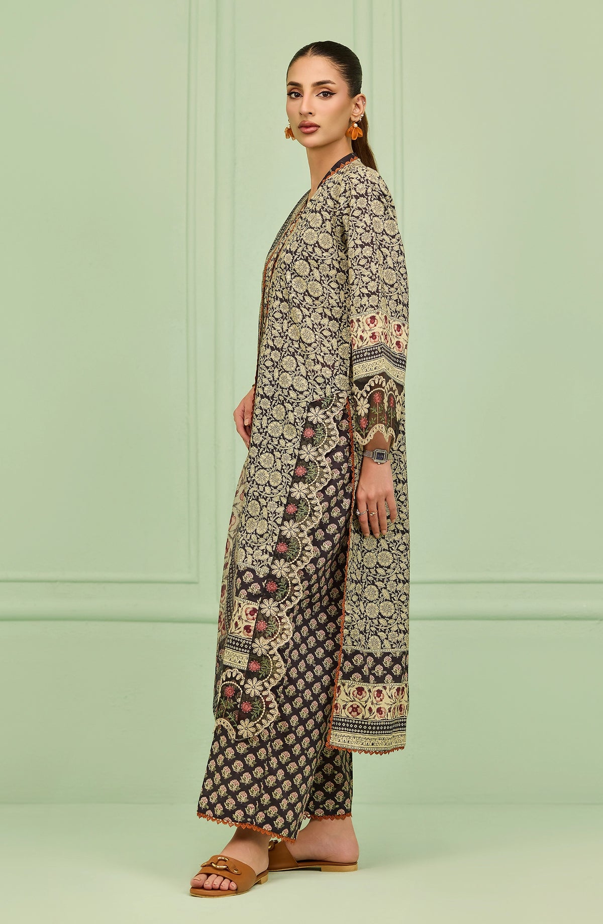 Stitched | 3 Piece | Printed | Lawn Jacquard Shirt | WRHL26S-3001/S BLACK | VEITNAM (LIMITED EDITION)