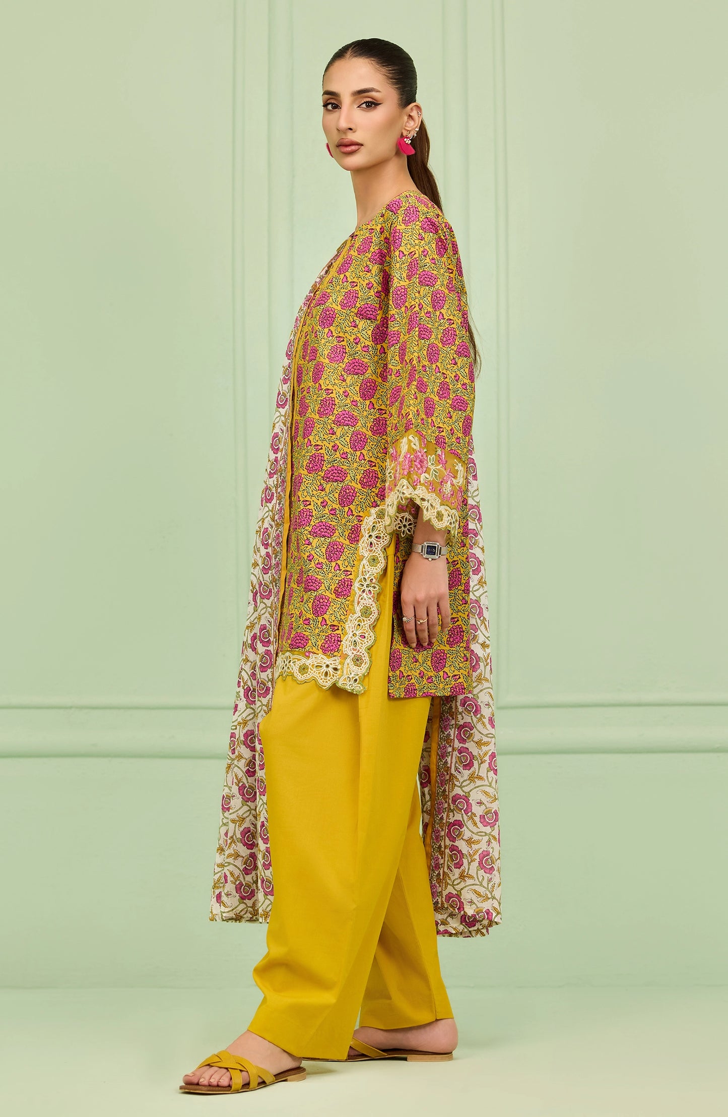 Unstitched | 3 Piece | Printed Embroidered | Lawn Shirt | OTL-20306/U OCHRE