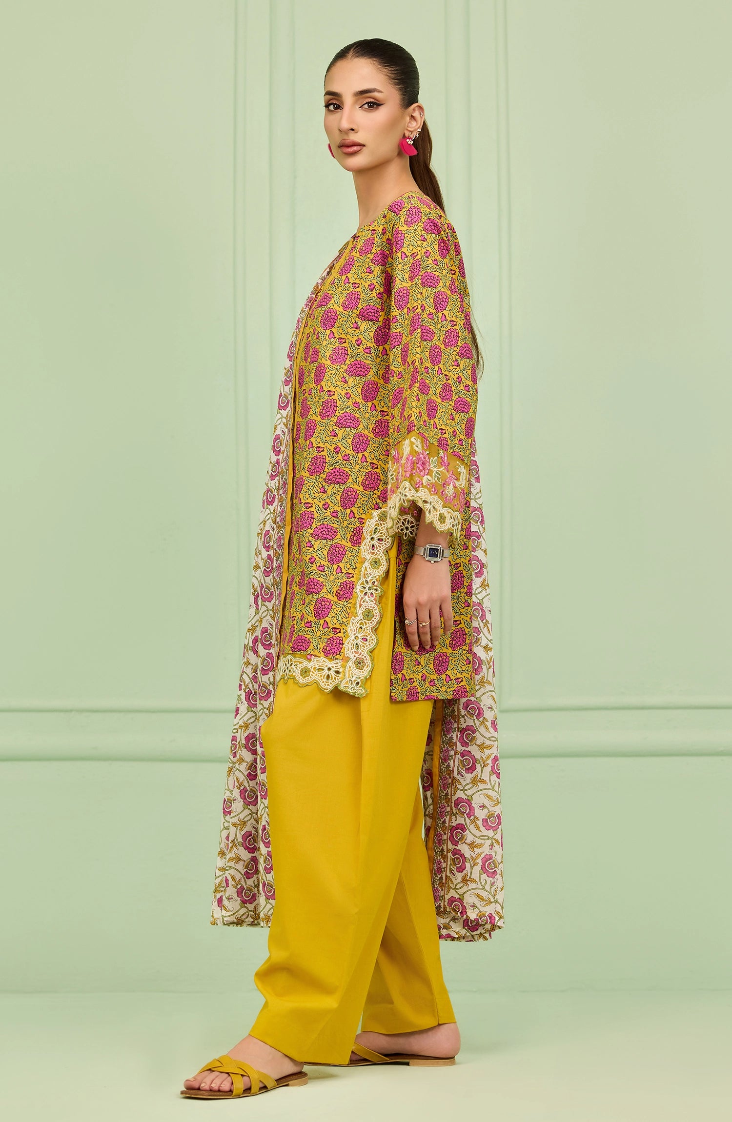 Stitched | 3 Piece | Printed Embroidered | Lawn Shirt | OTL-20306/S OCHRE