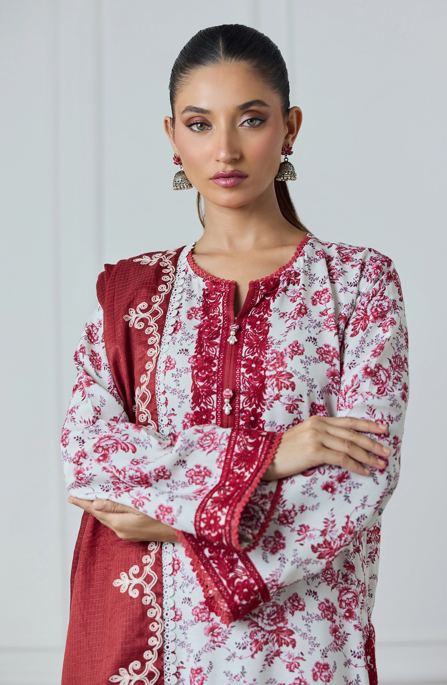 Stitched | 3 Piece | Embroidered | Raw Silk Shirt | WRCC25S-3005/S BEIGE