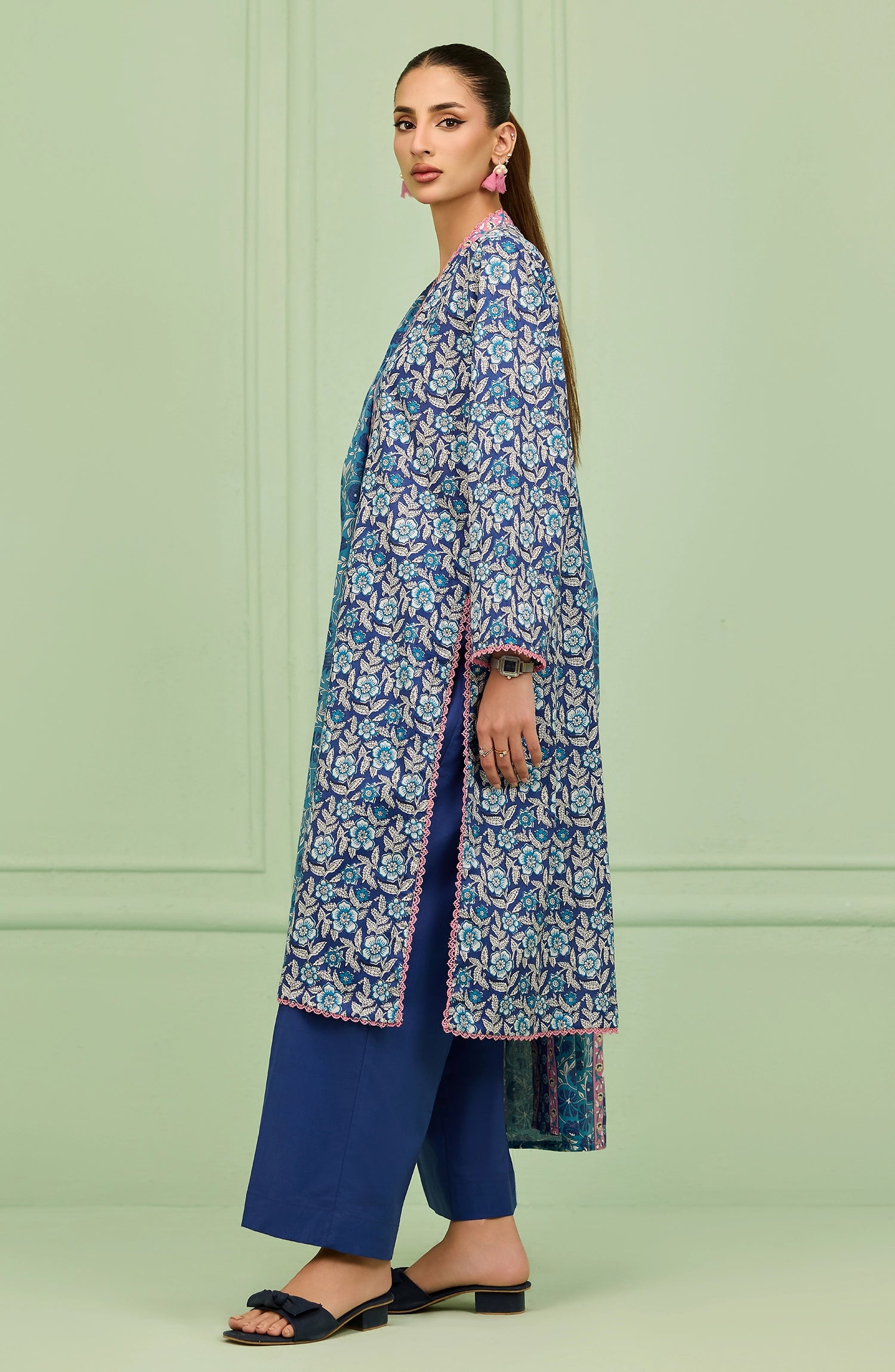 Unstitched | 3 Piece | Printed | Lawn Shirt | OTL-20326/U LIGHT BLUE