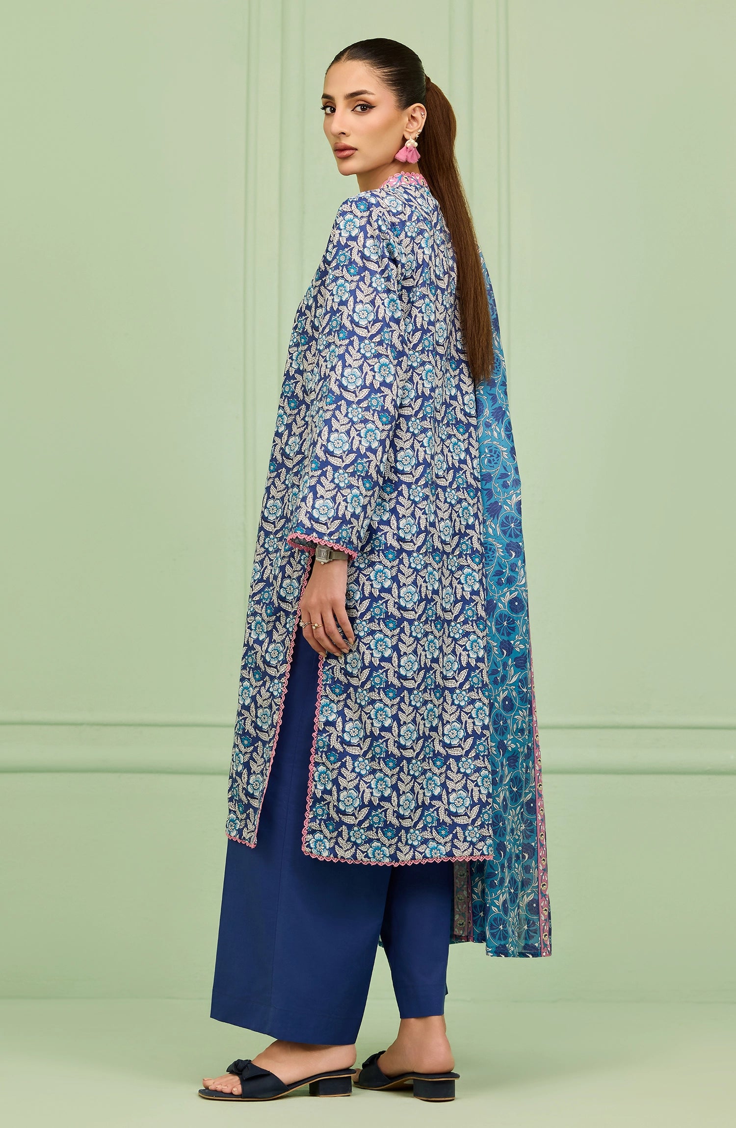 Stitched | 3 Piece | Printed | Lawn Shirt | OTL-20326/S LIGHT BLUE