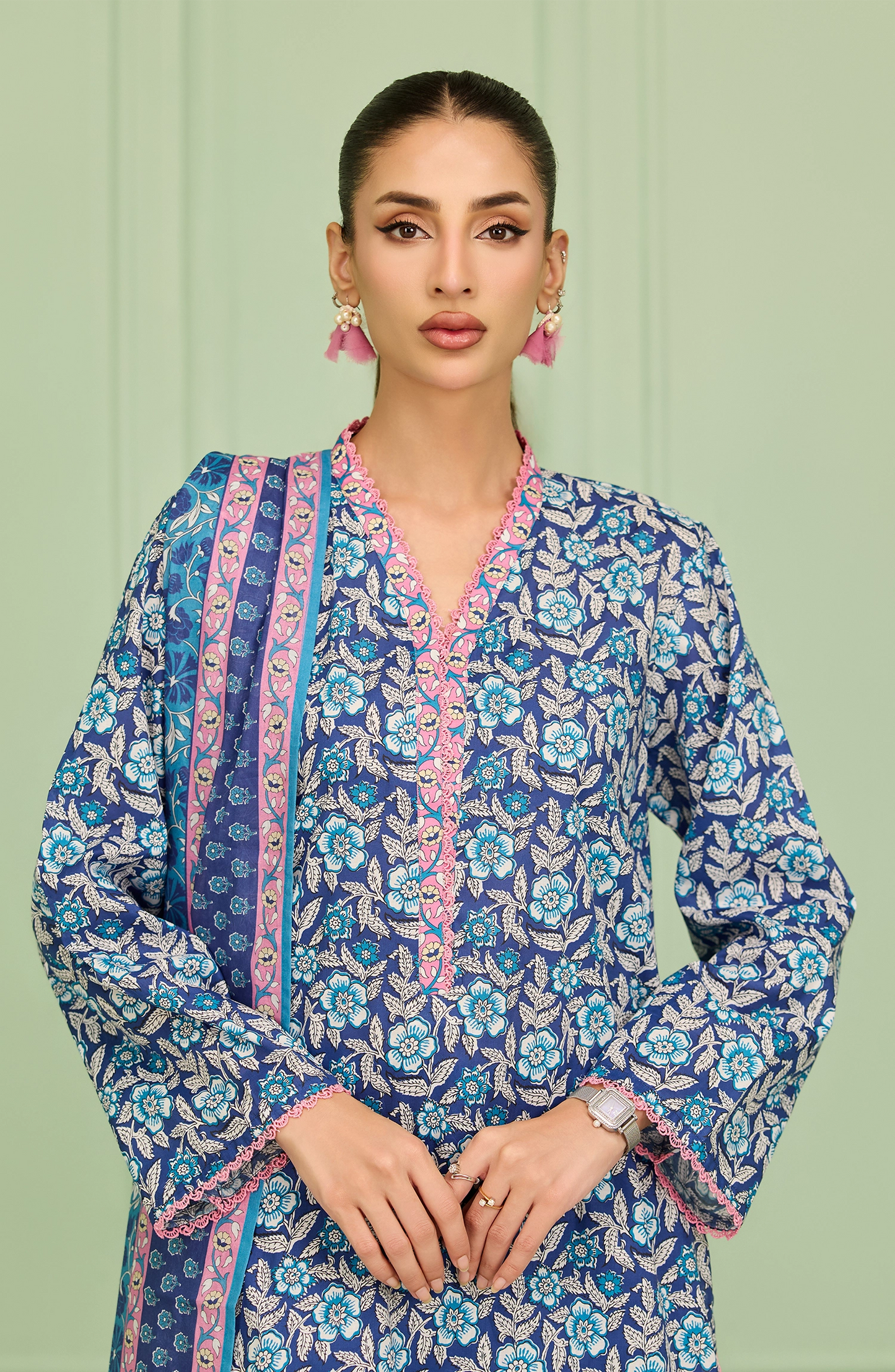 Stitched | 3 Piece | Printed | Lawn Shirt | OTL-20326/S LIGHT BLUE
