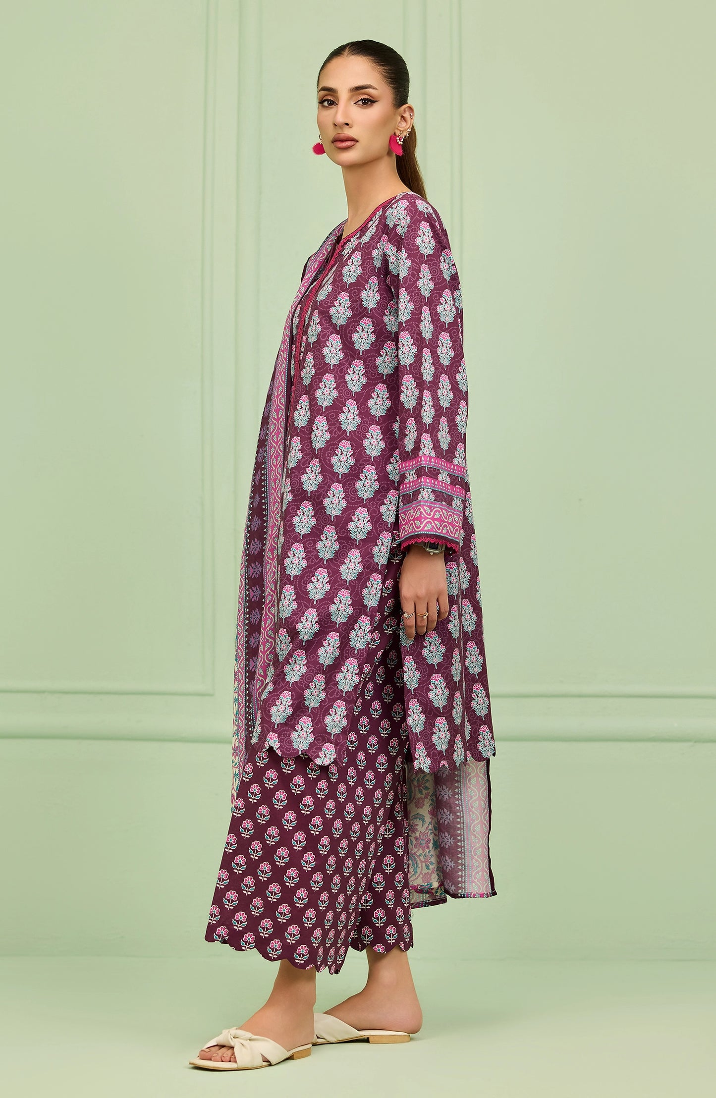 Unstitched | 3 Piece | Printed | Lawn Shirt | OTL-20516/U PURPLE
