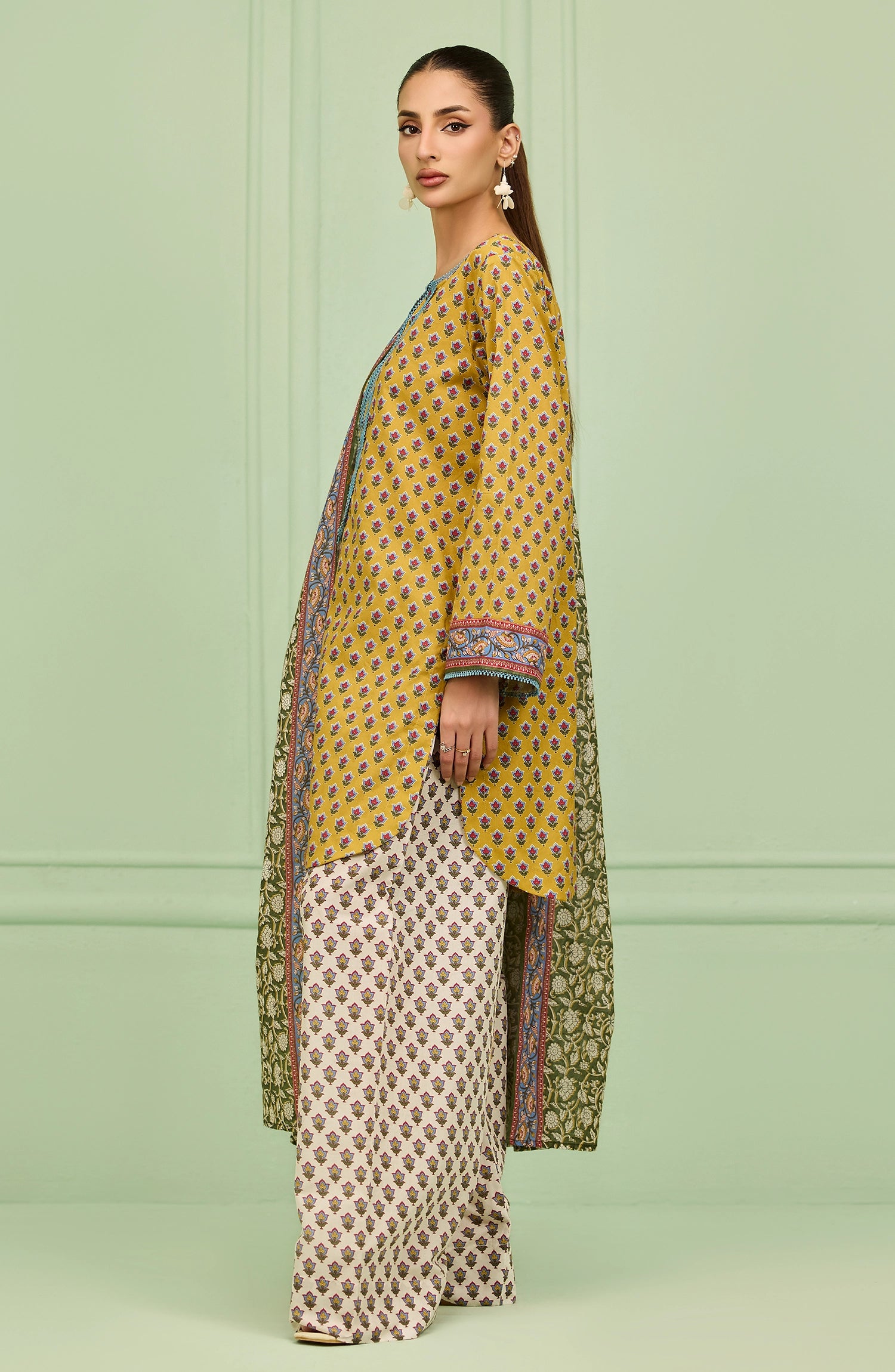 Unstitched | 3 Piece | Printed | Lawn Shirt | OTL-20286/U OCHRE