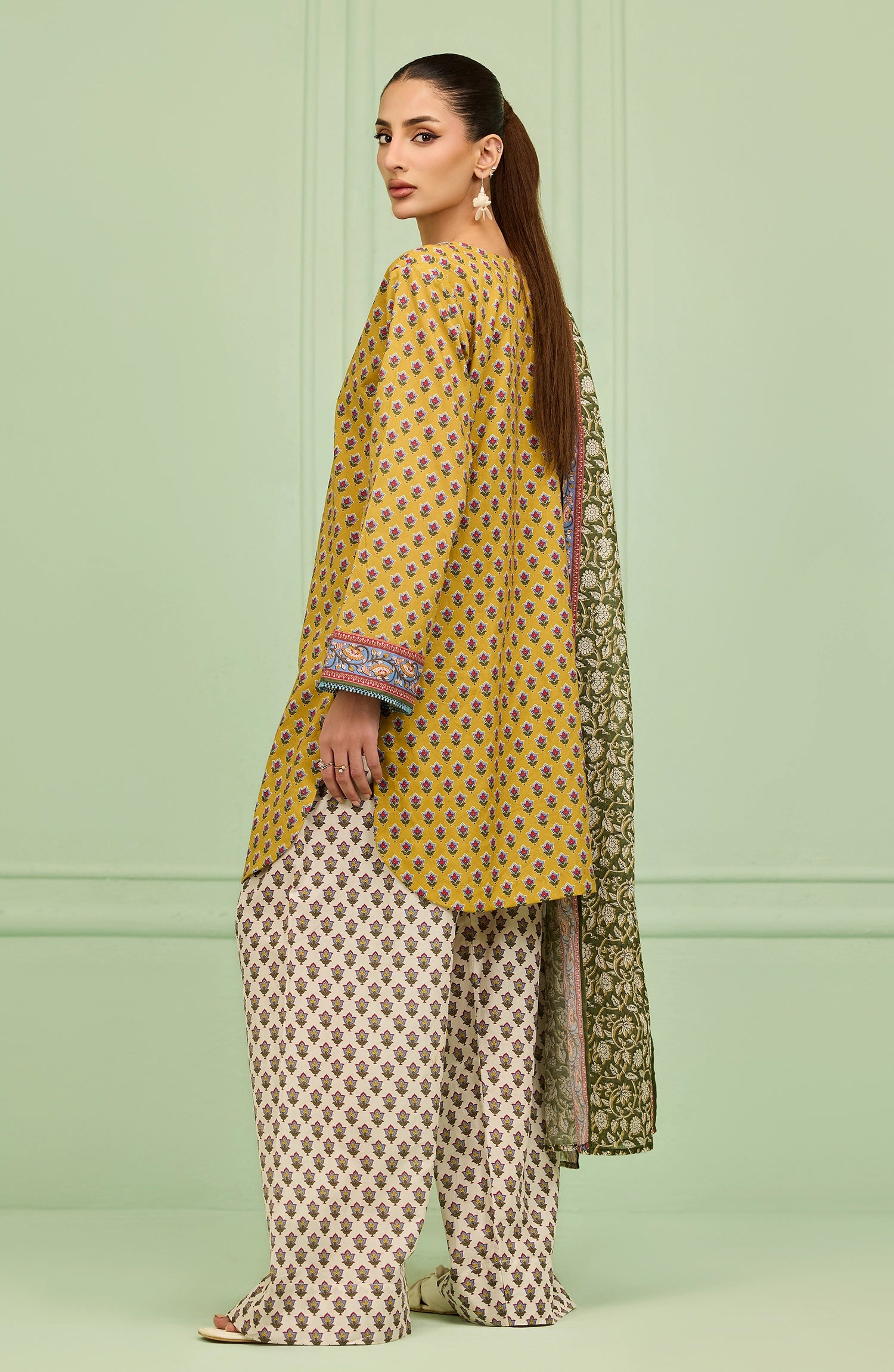 Unstitched | 3 Piece | Printed | Lawn Shirt | OTL-20286/U OCHRE