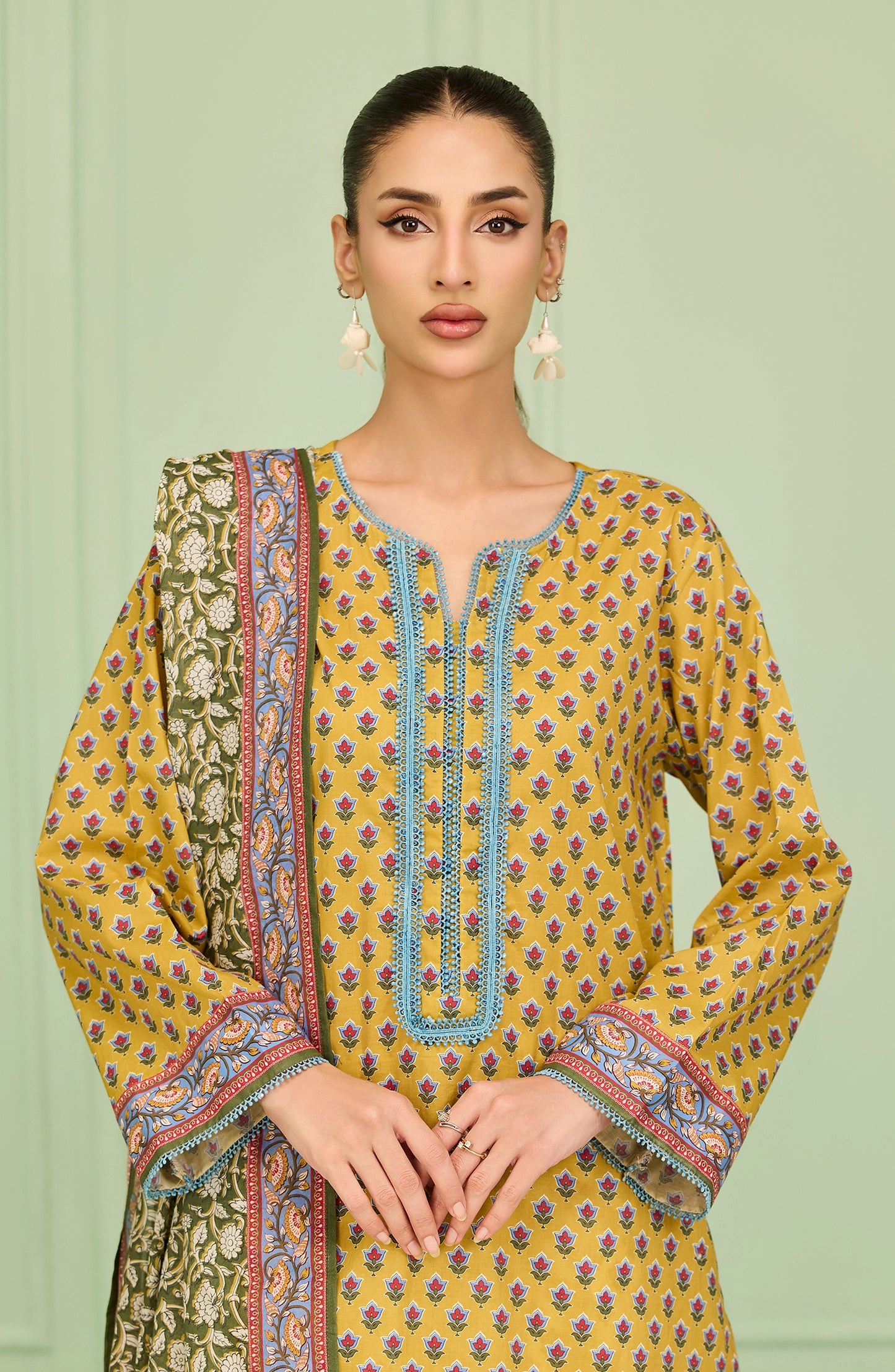 Stitched | 3 Piece | Printed | Lawn Shirt | OTL-20286/S OFF WHITE