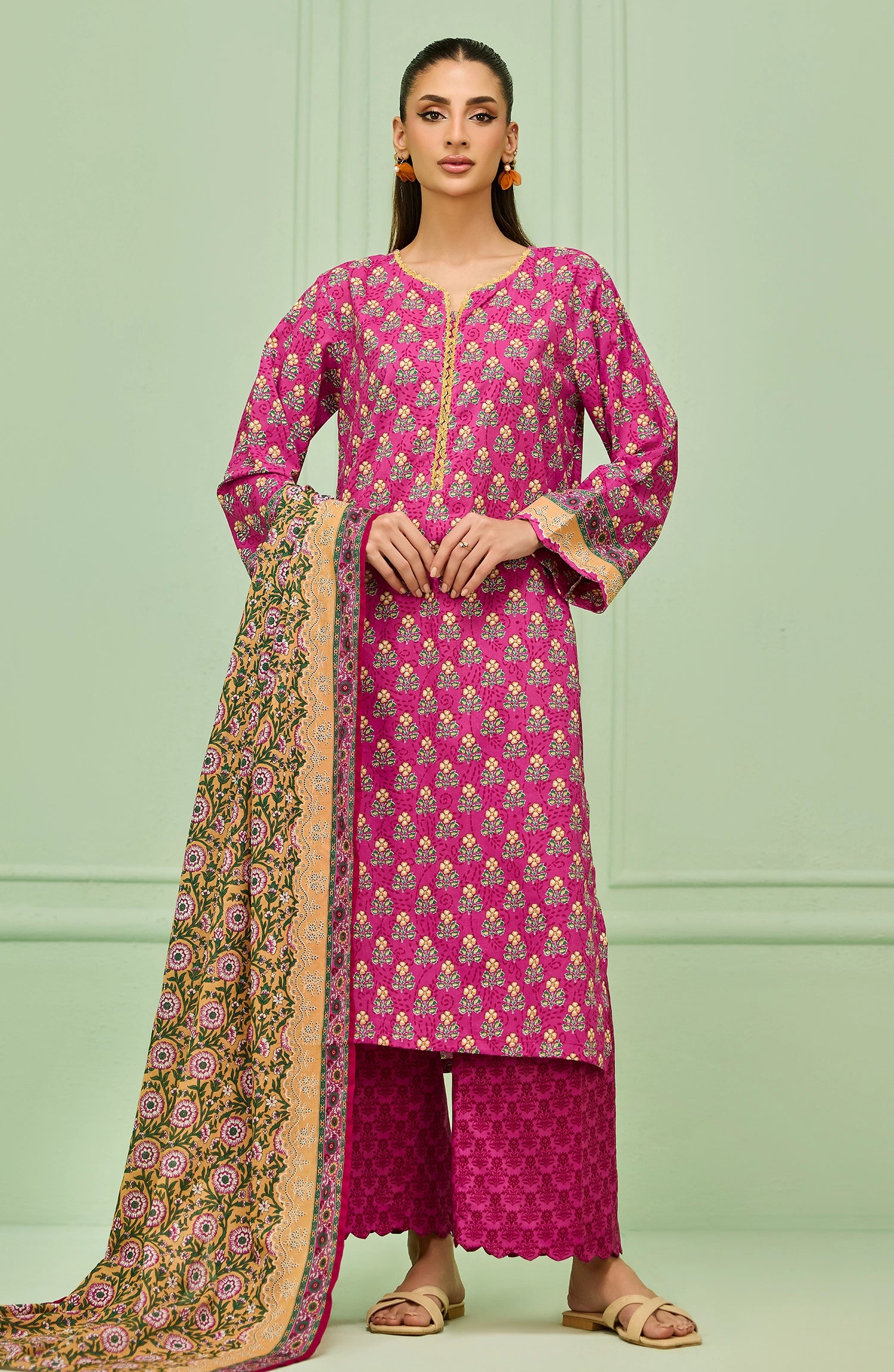 Stitched | 3 Piece | Printed | Lawn Shirt | OTL-20556/S PINK