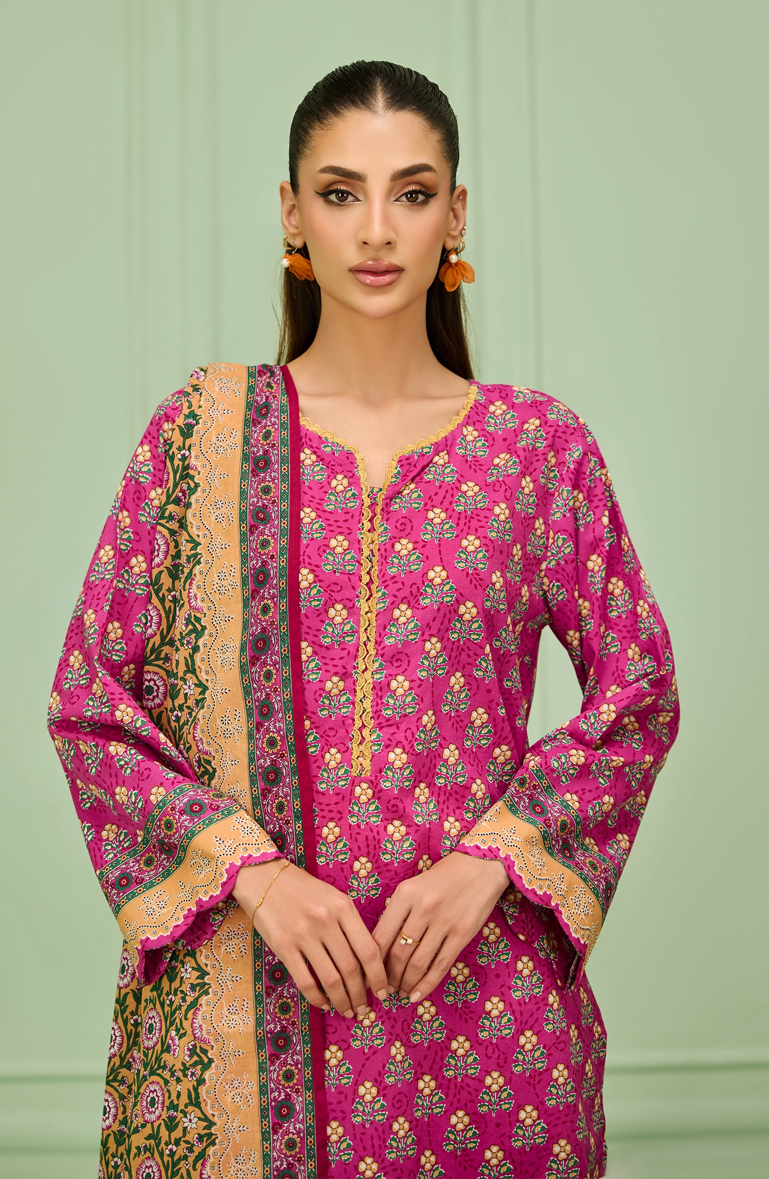 Stitched | 3 Piece | Printed | Lawn Shirt | OTL-20556/S PINK