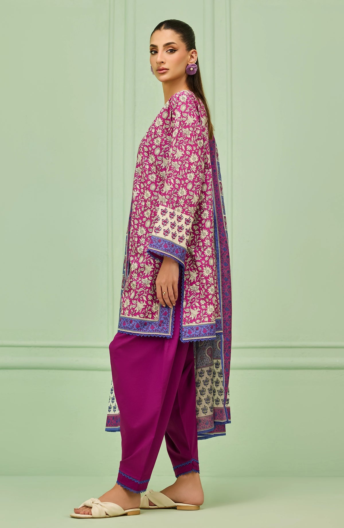 Stitched | 3 Piece | Printed | Lawn Shirt | OTL-20586/S PURPLE