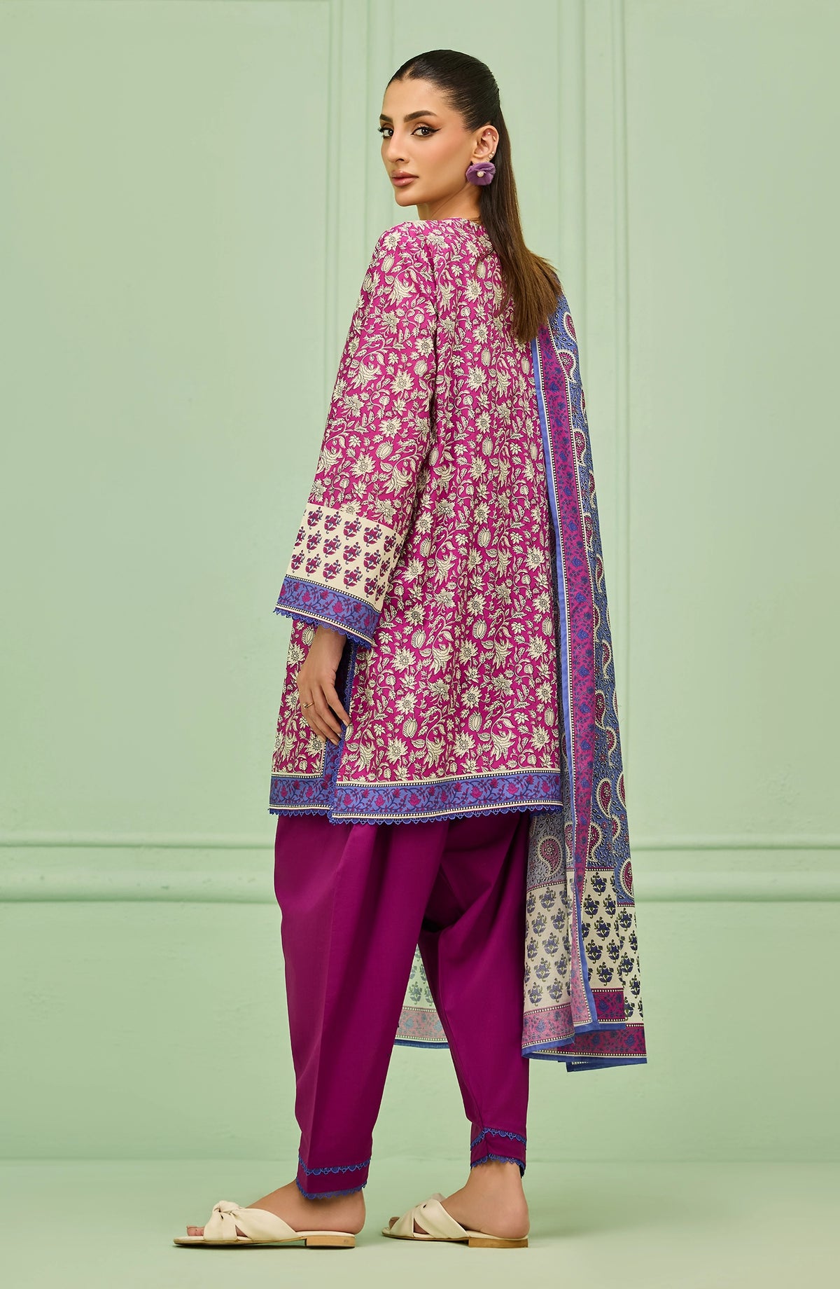 Stitched | 3 Piece | Printed | Lawn Shirt | OTL-20586/S PURPLE
