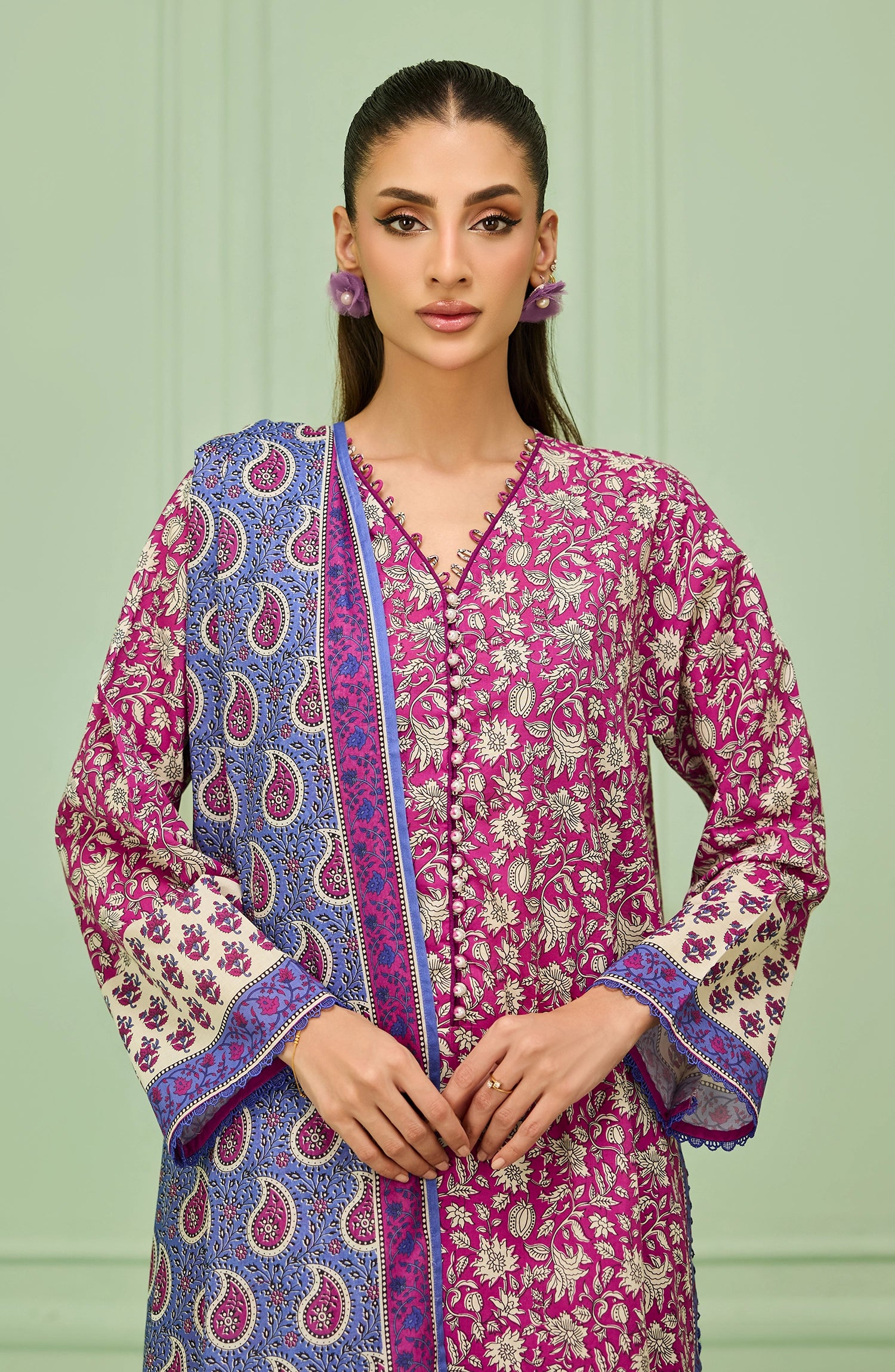 Stitched | 3 Piece | Printed | Lawn Shirt | OTL-20586/S PURPLE
