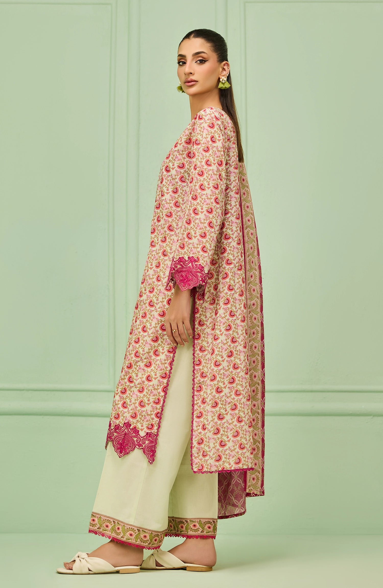 OTL-20336/S OFF WHITE LAWN Women READY TO WEAR SHIRT DUPATTA PANTS
