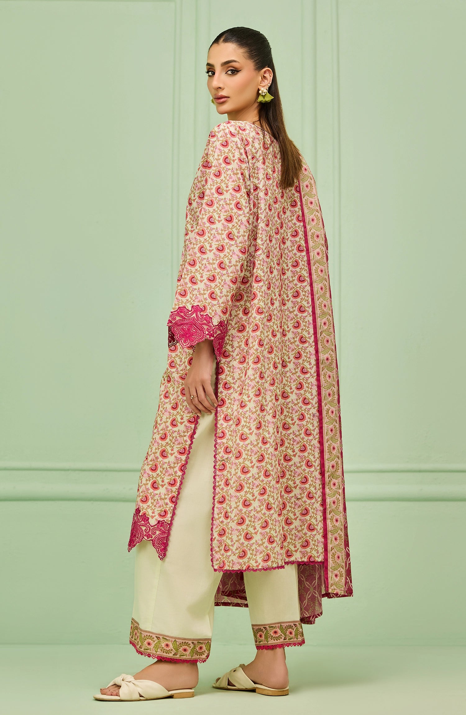 OTL-20336/S OFF WHITE LAWN Women READY TO WEAR SHIRT DUPATTA PANTS
