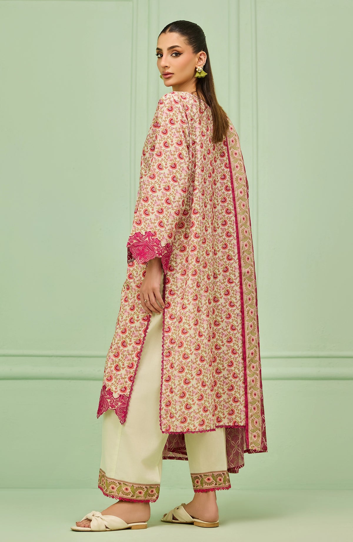 OTL-20336/S OFF WHITE LAWN Women READY TO WEAR SHIRT DUPATTA PANTS
