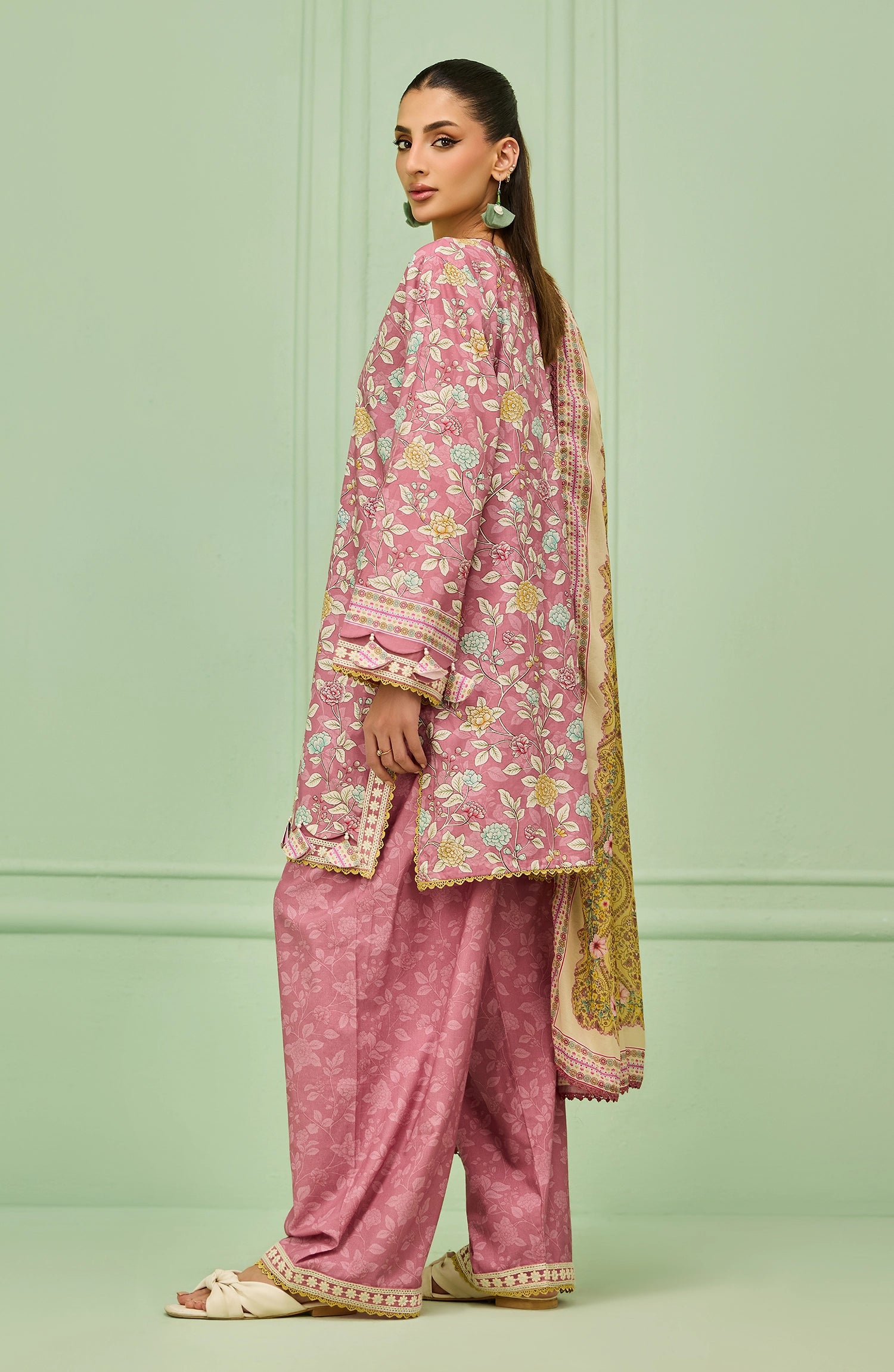 Stitched | 3 Piece | Embroidered | Cotton Viscose Shirt | WRHL26S-3007/S PINK
