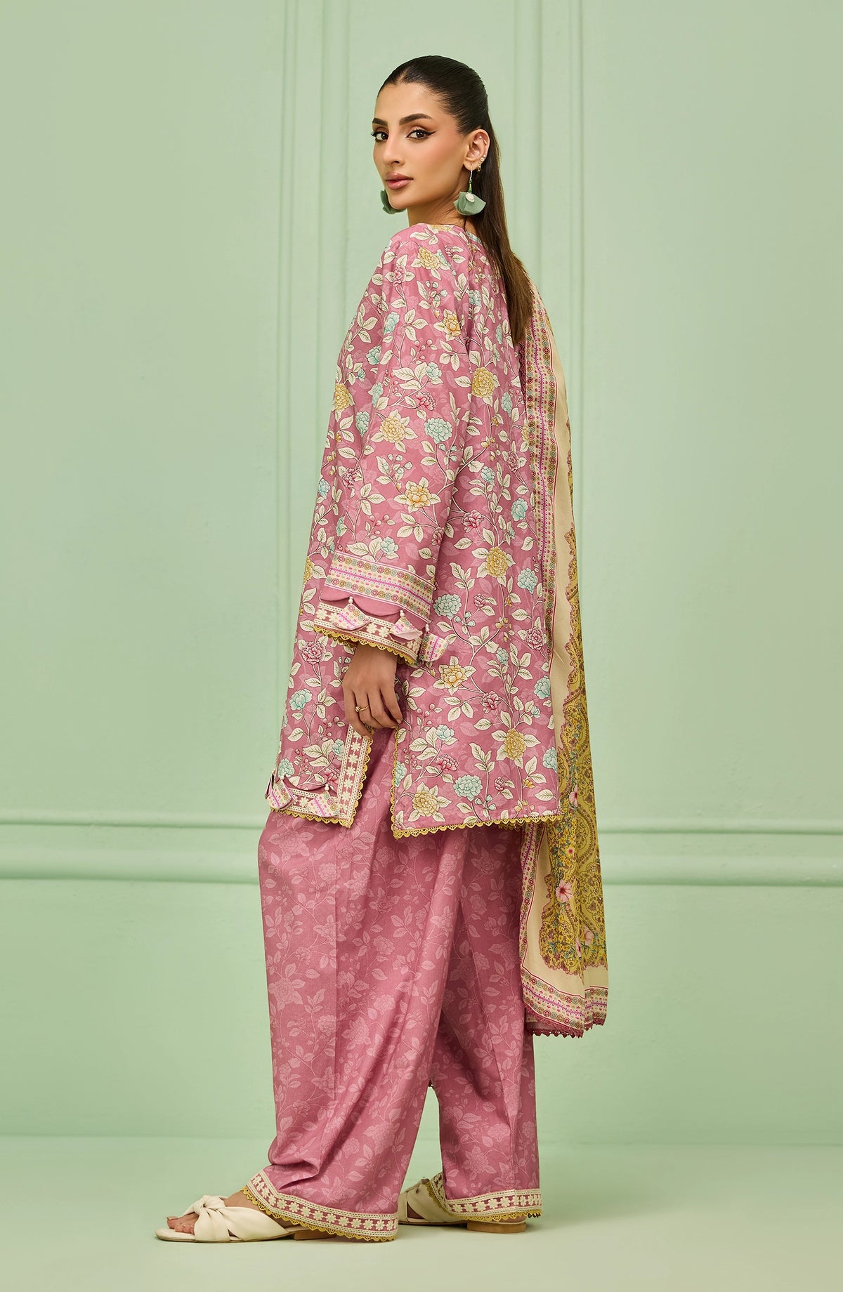 Stitched | 3 Piece | Embroidered | Cotton Viscose Shirt | WRHL26S-3007/S PINK