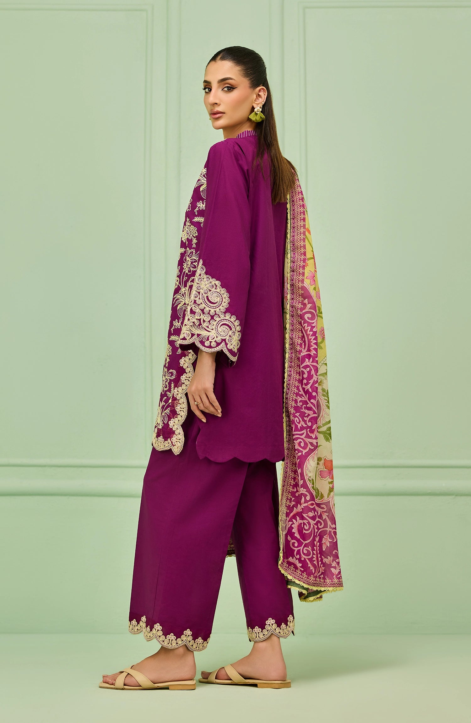 Unstitched | 3 Piece | High Casual | Lawn Shirt | OTL-20596/U PURPLE