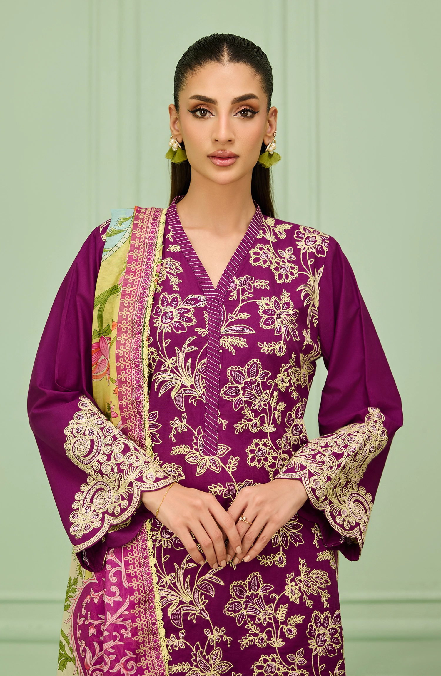 Unstitched | 3 Piece | High Casual | Lawn Shirt | OTL-20596/U PURPLE