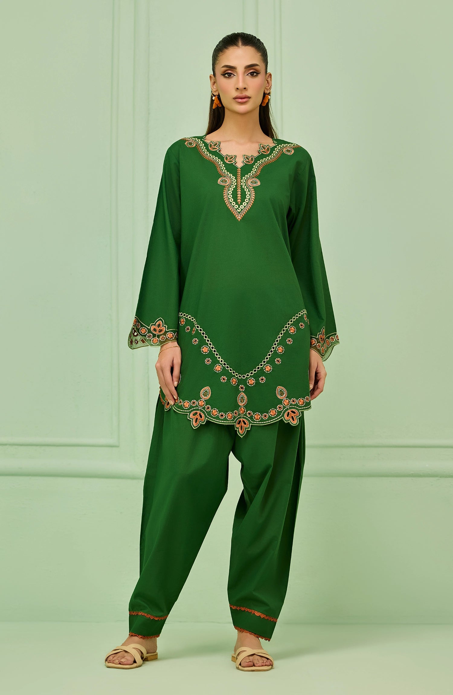 Stitched | 2 Piece | Embroidered | Lawn Shirt | WRHC26S-2014/S GREEN