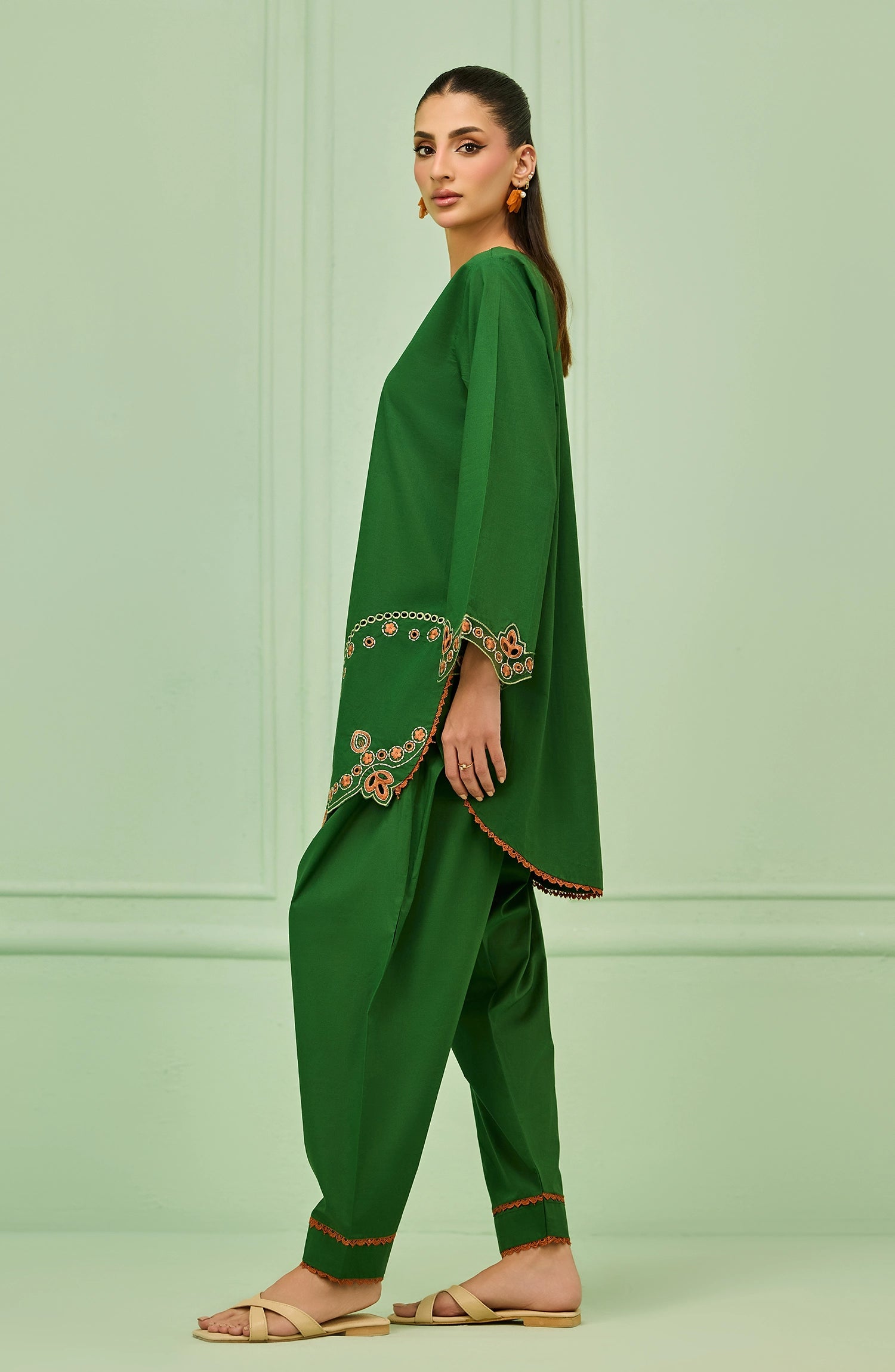 Stitched | 2 Piece | Embroidered | Lawn Shirt | WRHC26S-2014/S GREEN