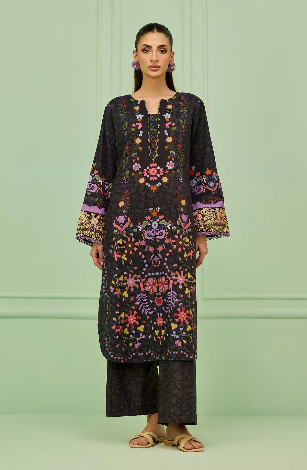 Stitched | 2 Piece | Printed | Lawn Shirt | WRFC26S-1001/S BLACK MAC BOOK