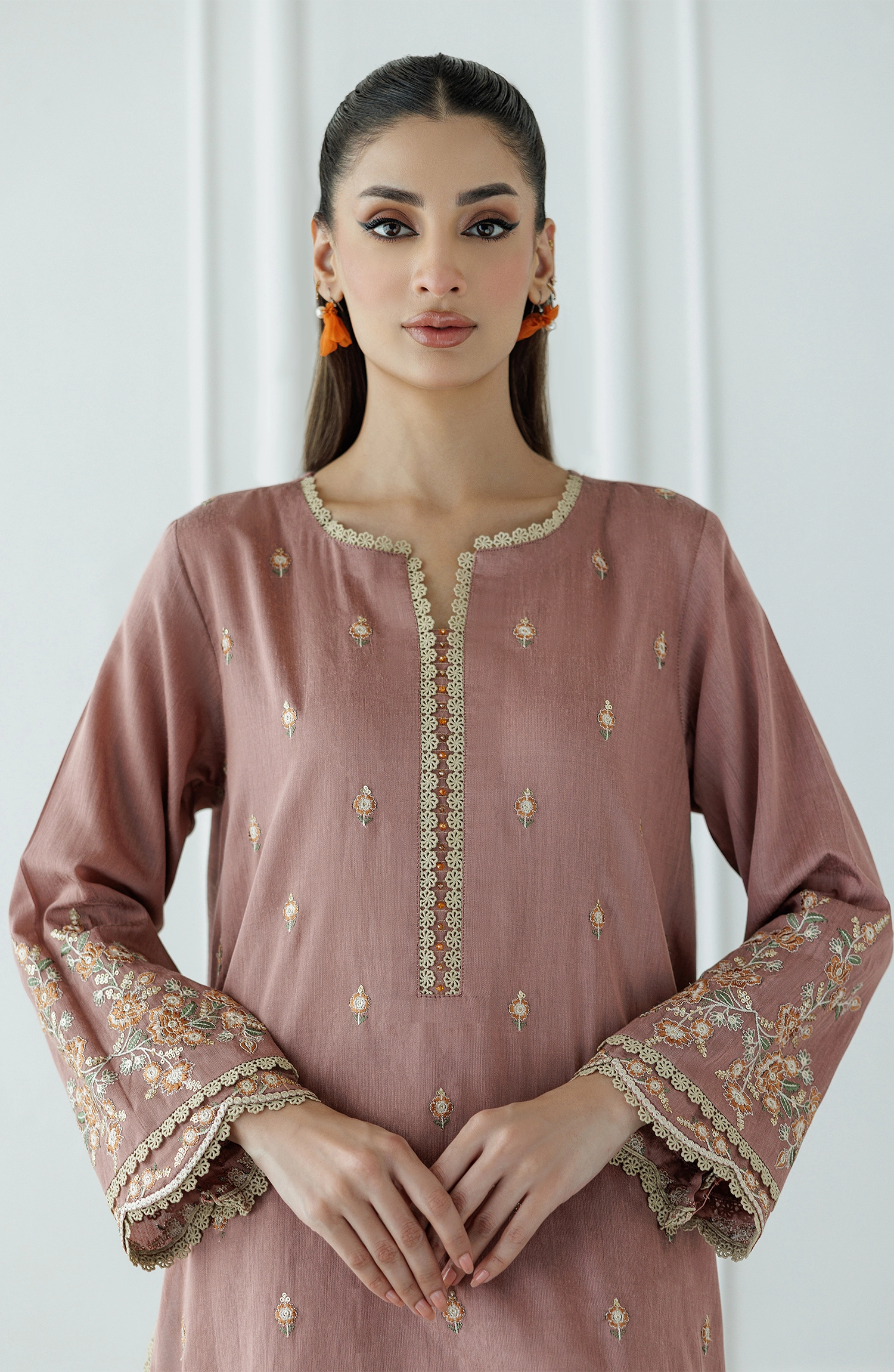 Stitched | 2 Piece | Embroidered | Cotton Silk Shirt | WRHC25S-2002/S MAGENTA