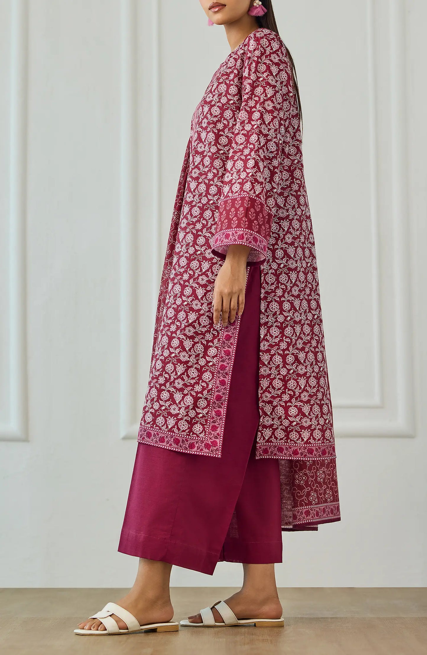 Unstitched | 3 Piece | Printed | Khaddar Shirt | OTL-25-446/U MAGENTA