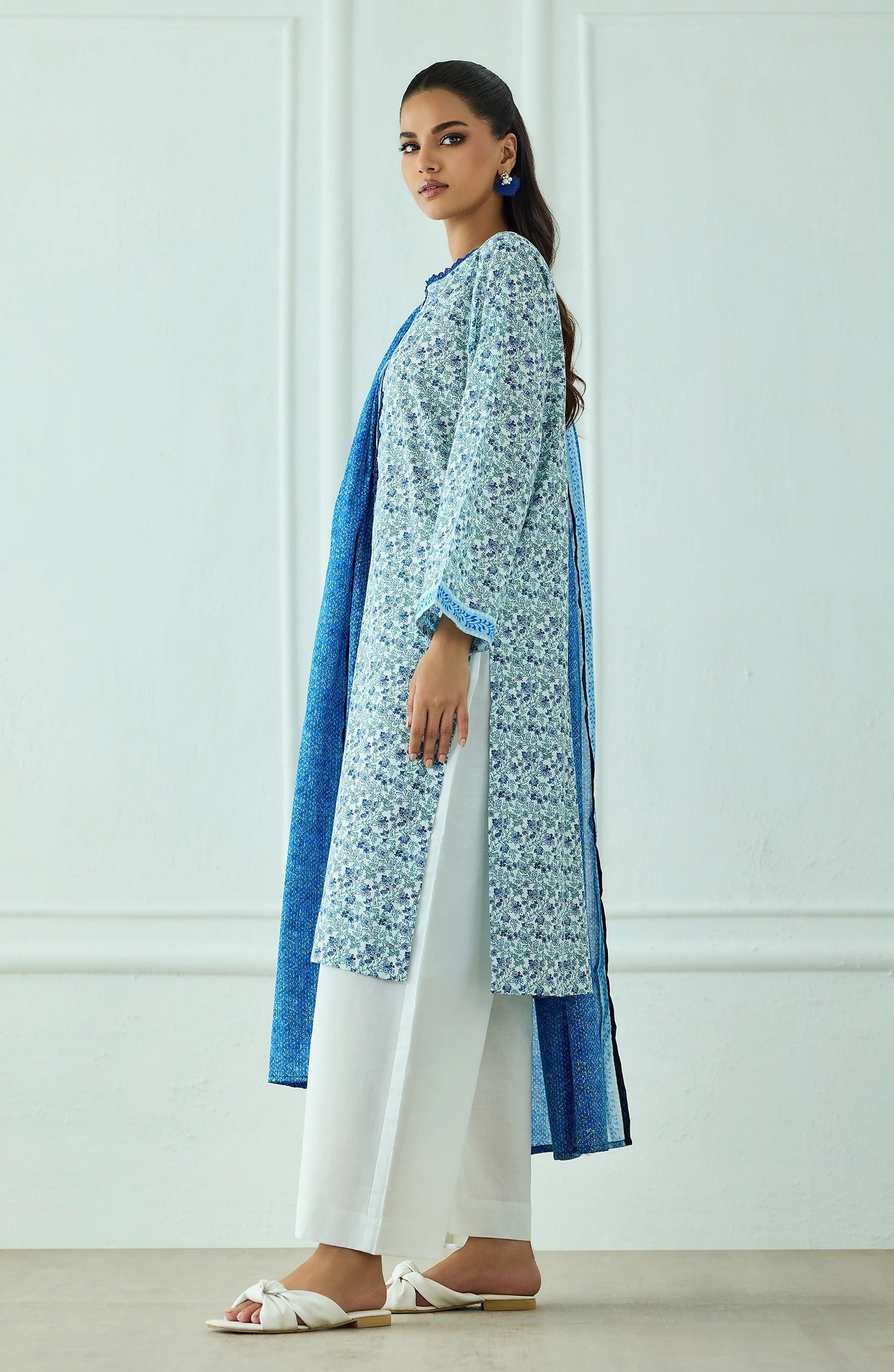 Stitched | 3 Piece | Printed | Lawn Shirt | OTL-25-562/S SKY BLUE